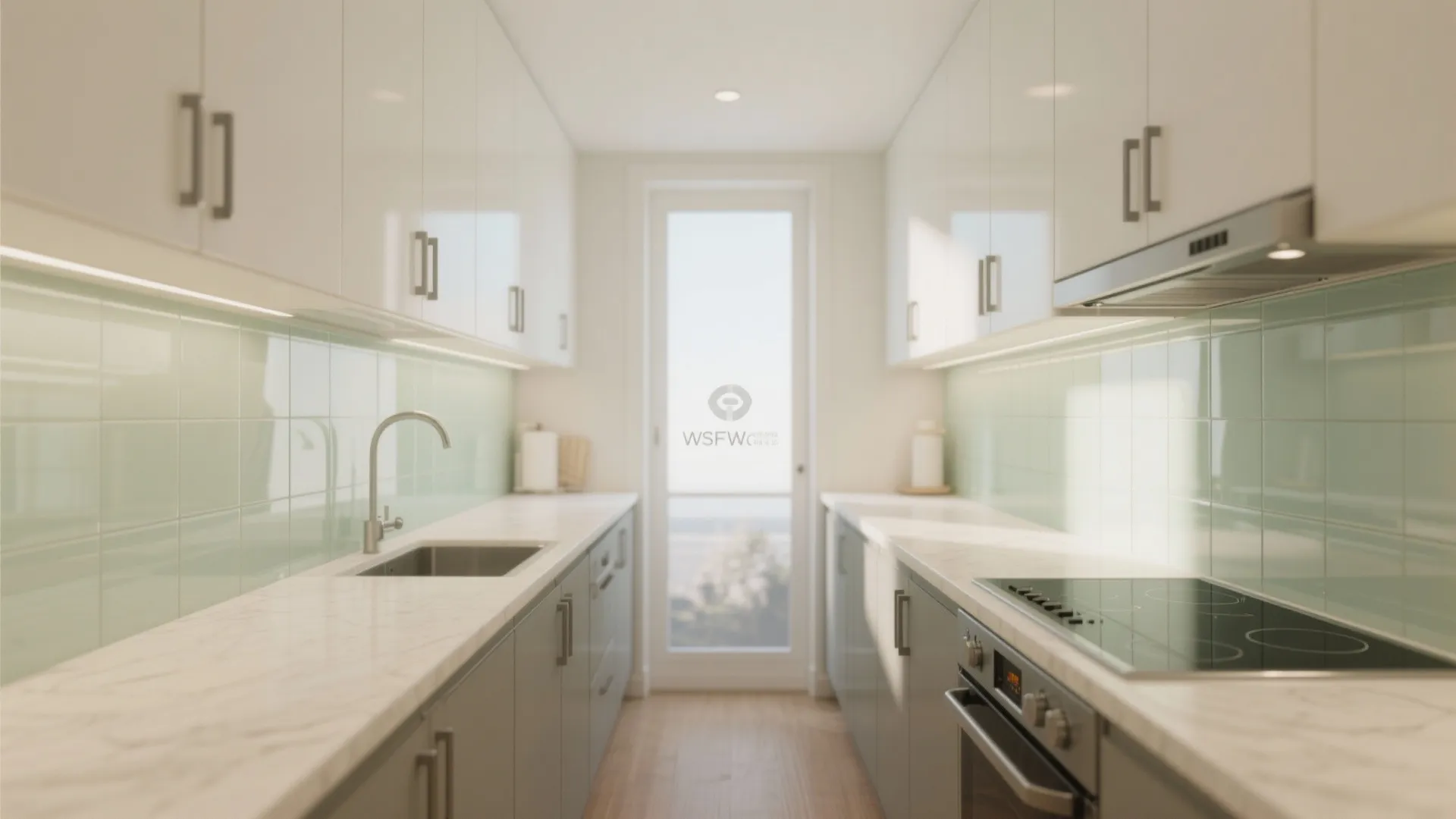 Glass Backsplash for Light, Depth, and Easy Cleaning