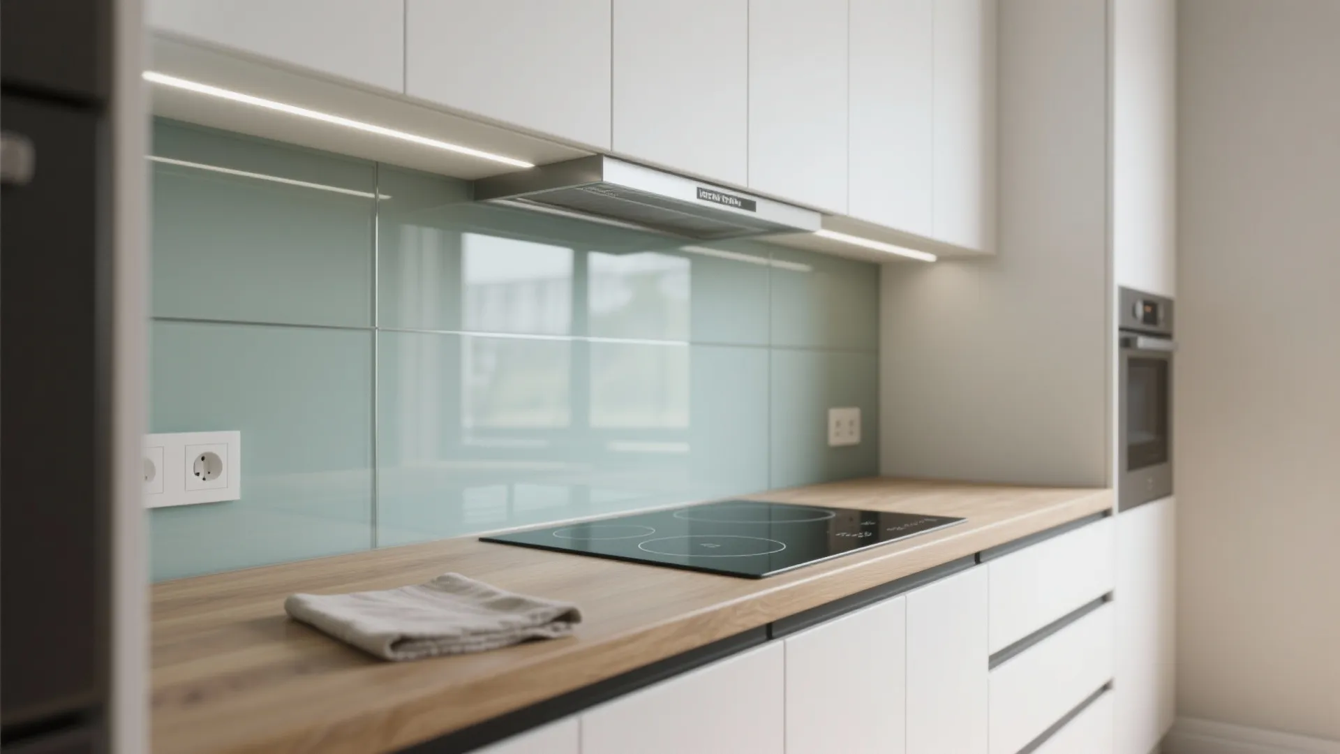 Glass Backsplash for Light and Depth