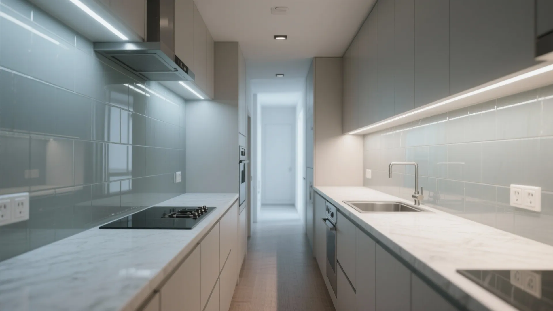 Glass Backsplash for Light and Depth