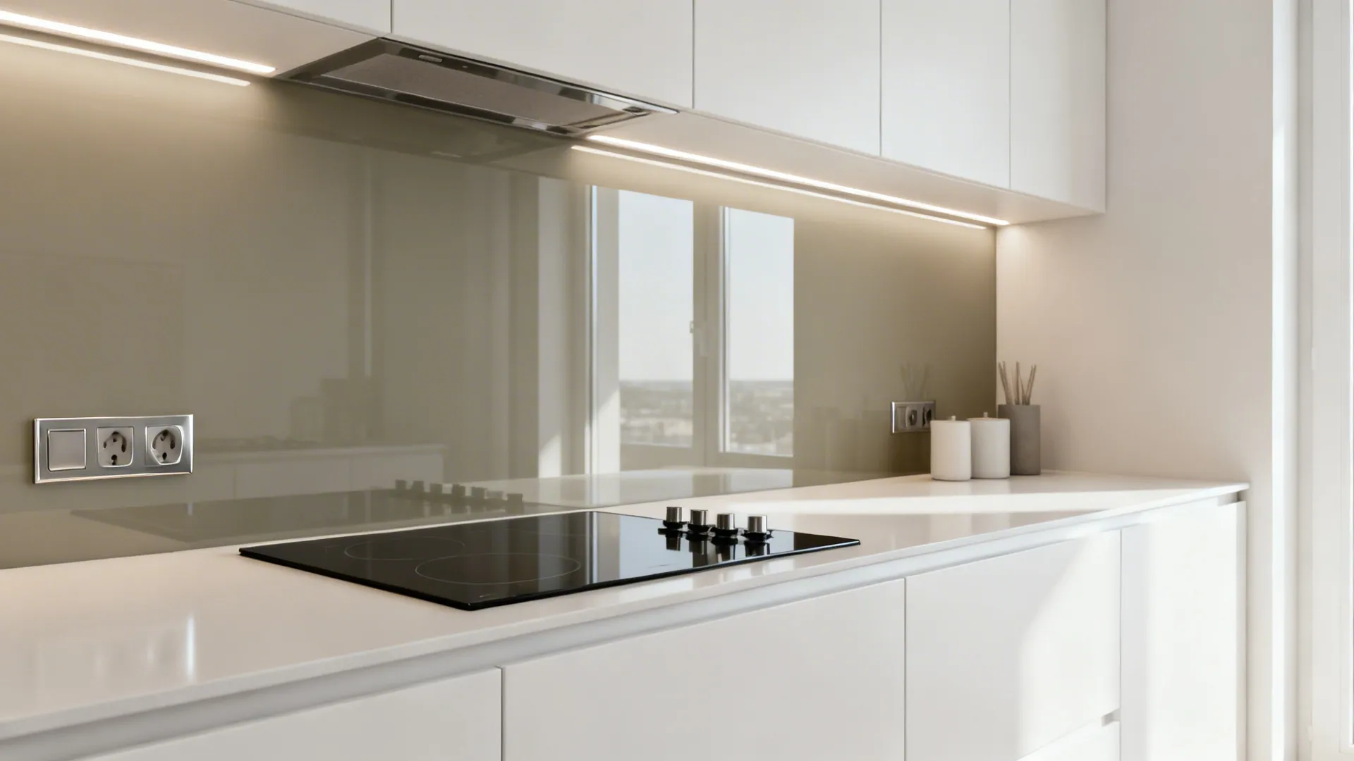 Glass Backsplash for Light and Depth