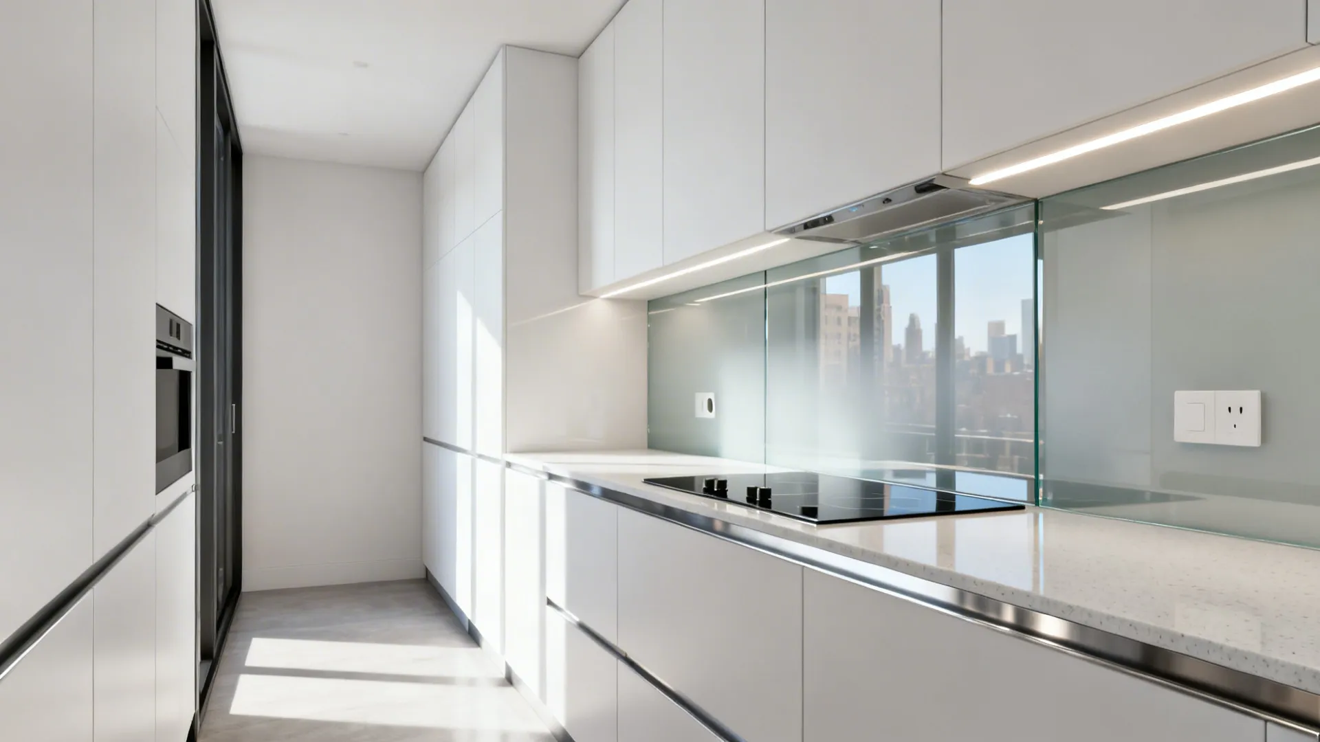 Glass Backsplash for Light and Depth