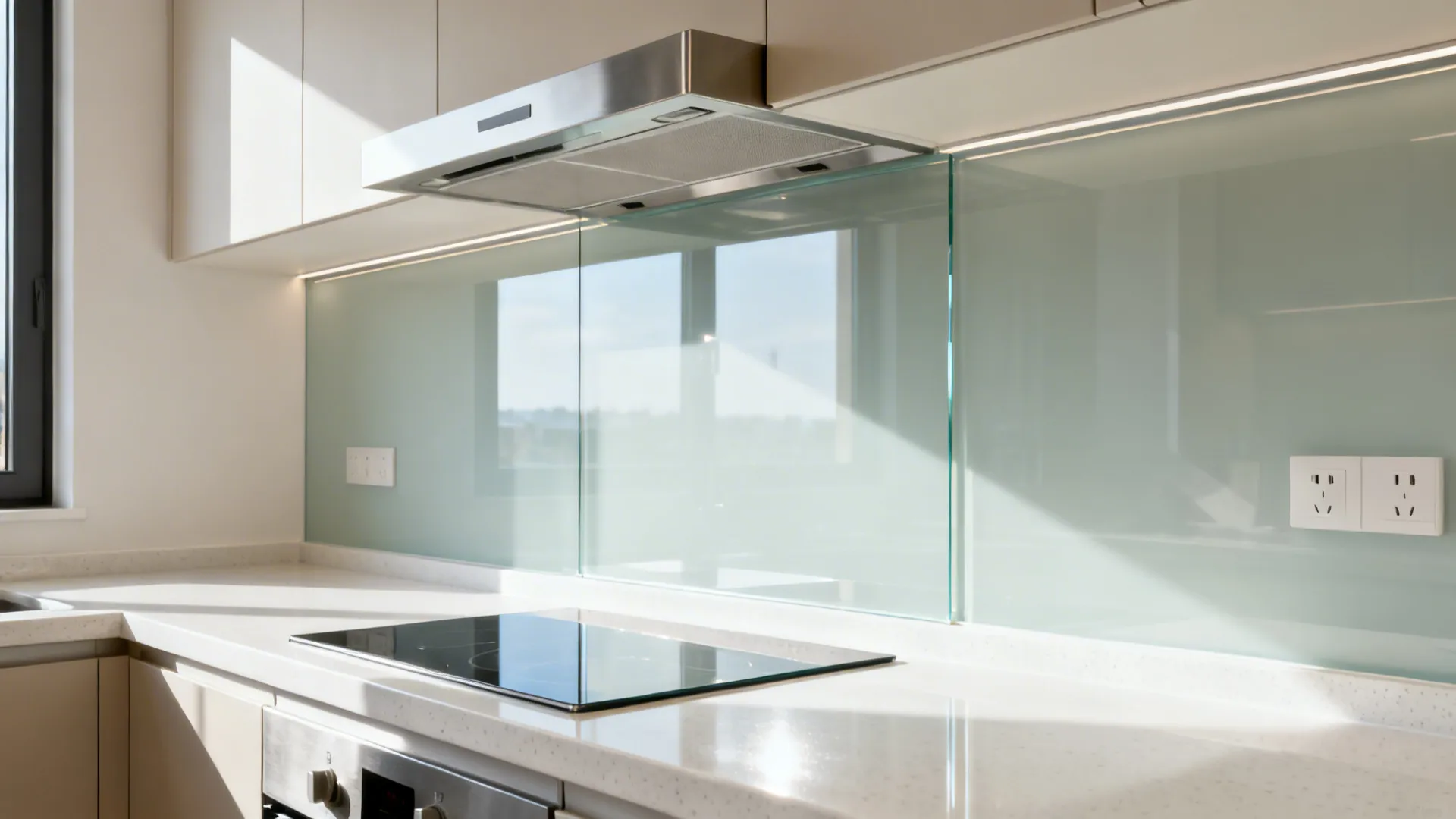 Glass Backsplash for a Brighter, Easier-to-Clean Kitchen