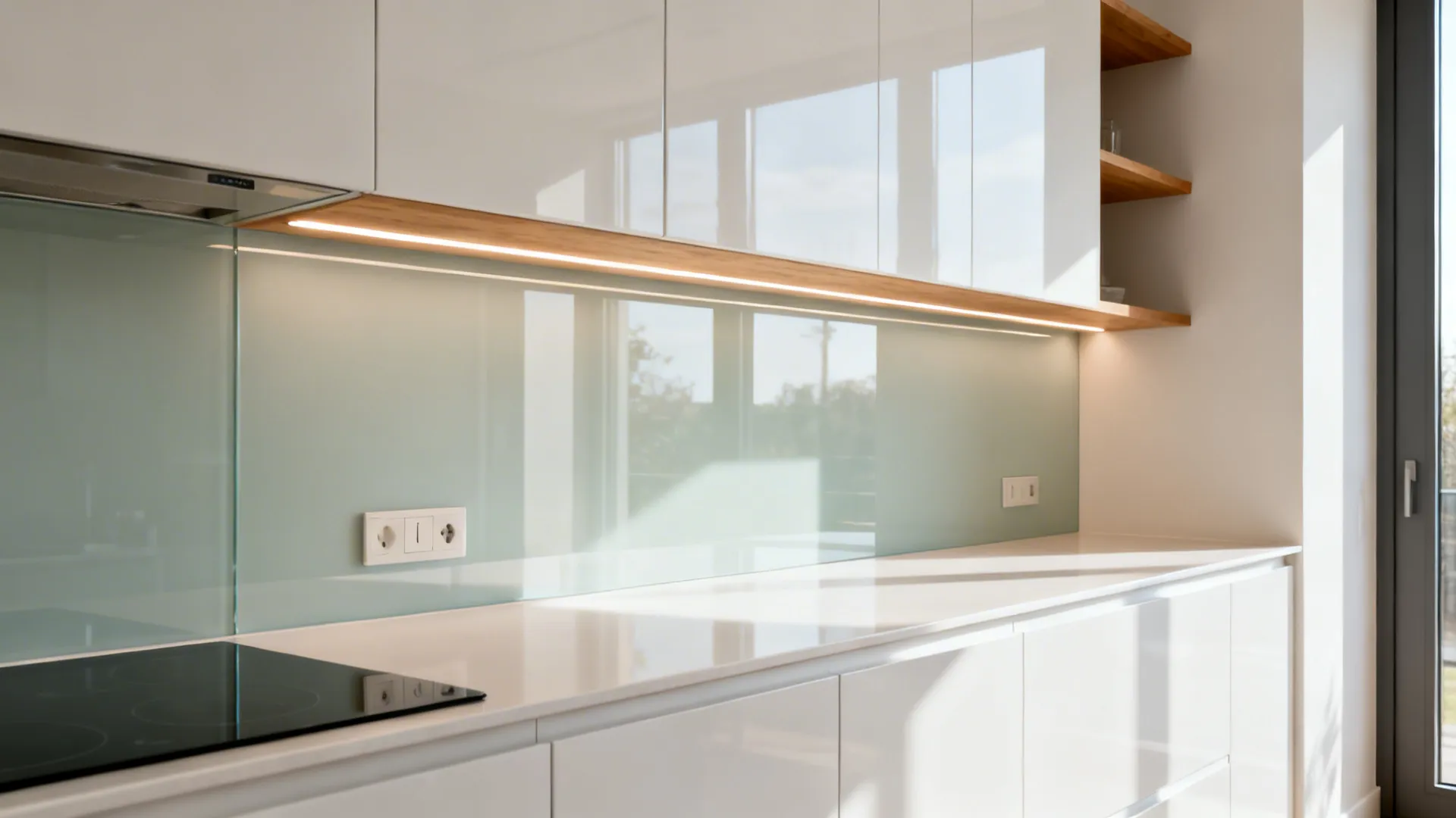 Glass Backsplashes for Light and Depth