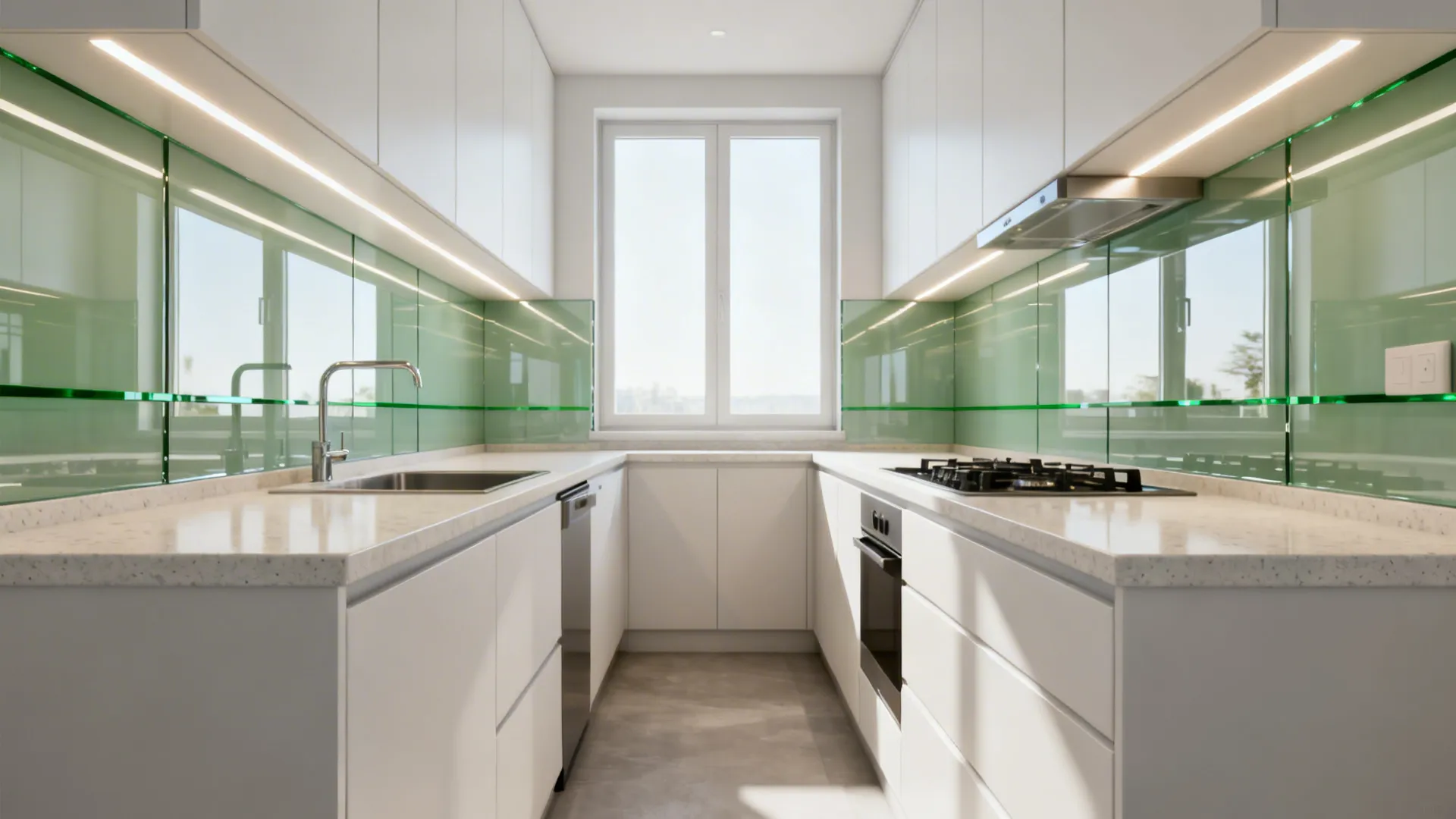 Glass Backsplashes for Light and Depth