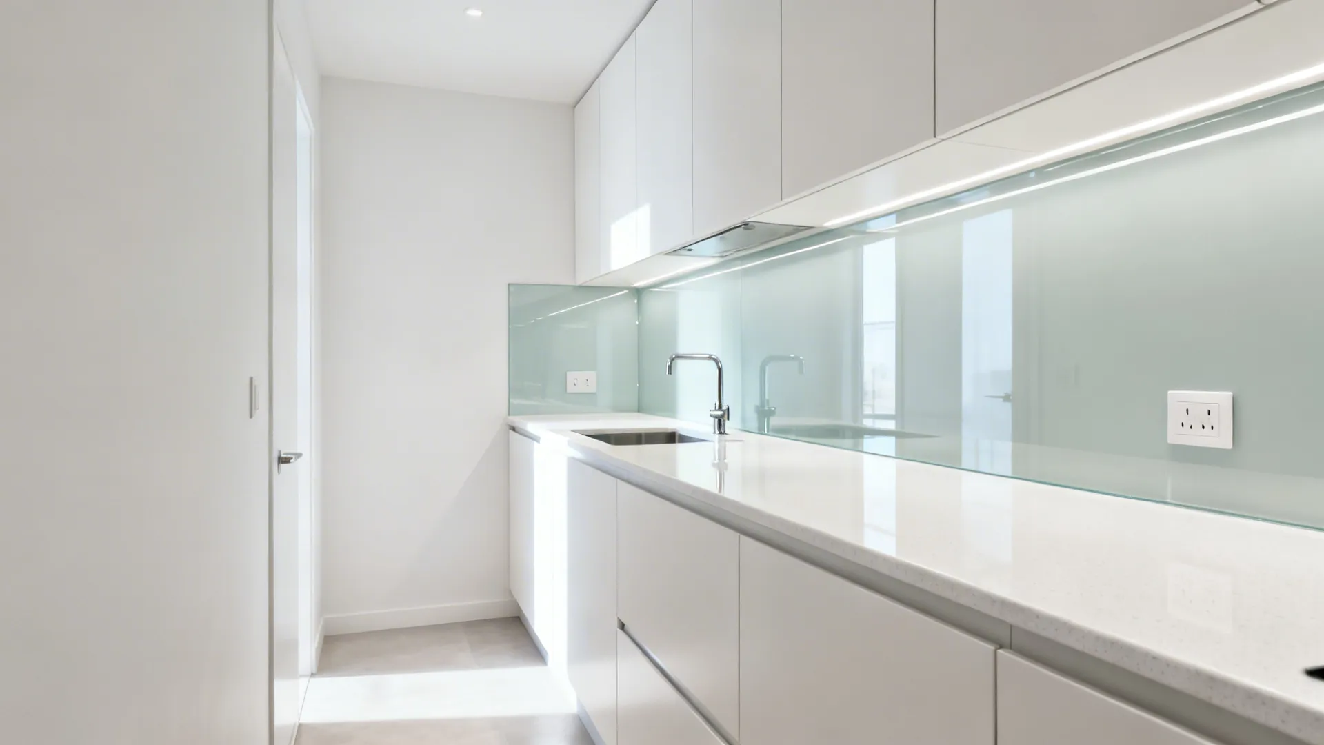 Glass Backsplash for Light and Easy Cleaning