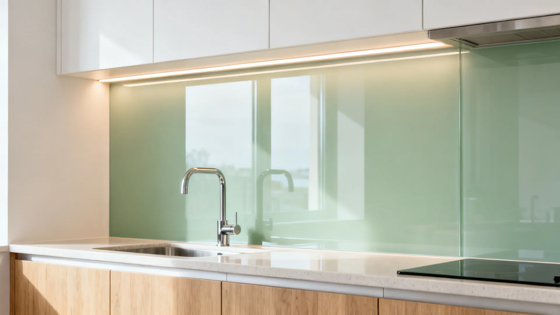 Glass Backsplashes for Light and Depth