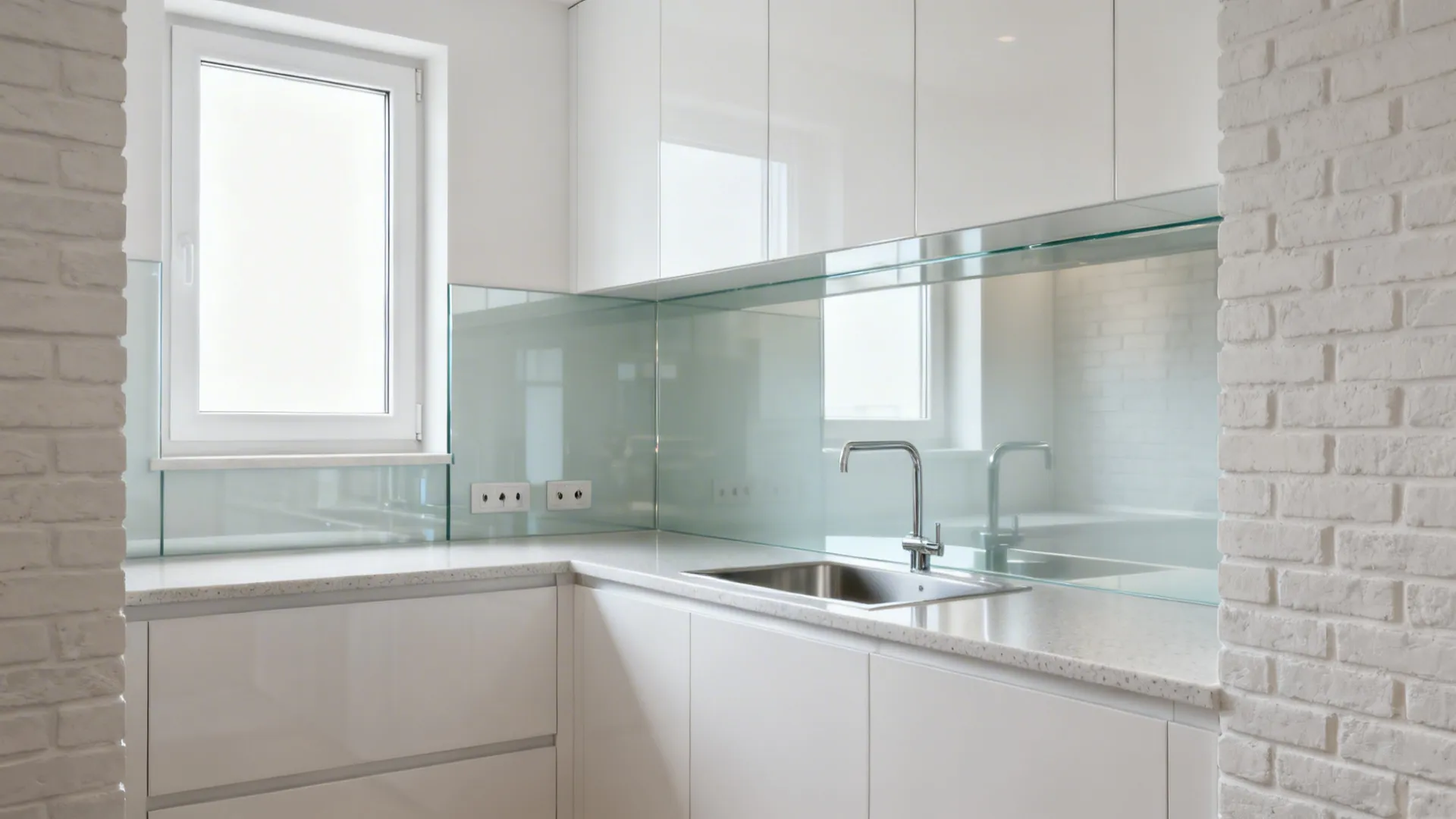 Glass Backsplash for Light and Air