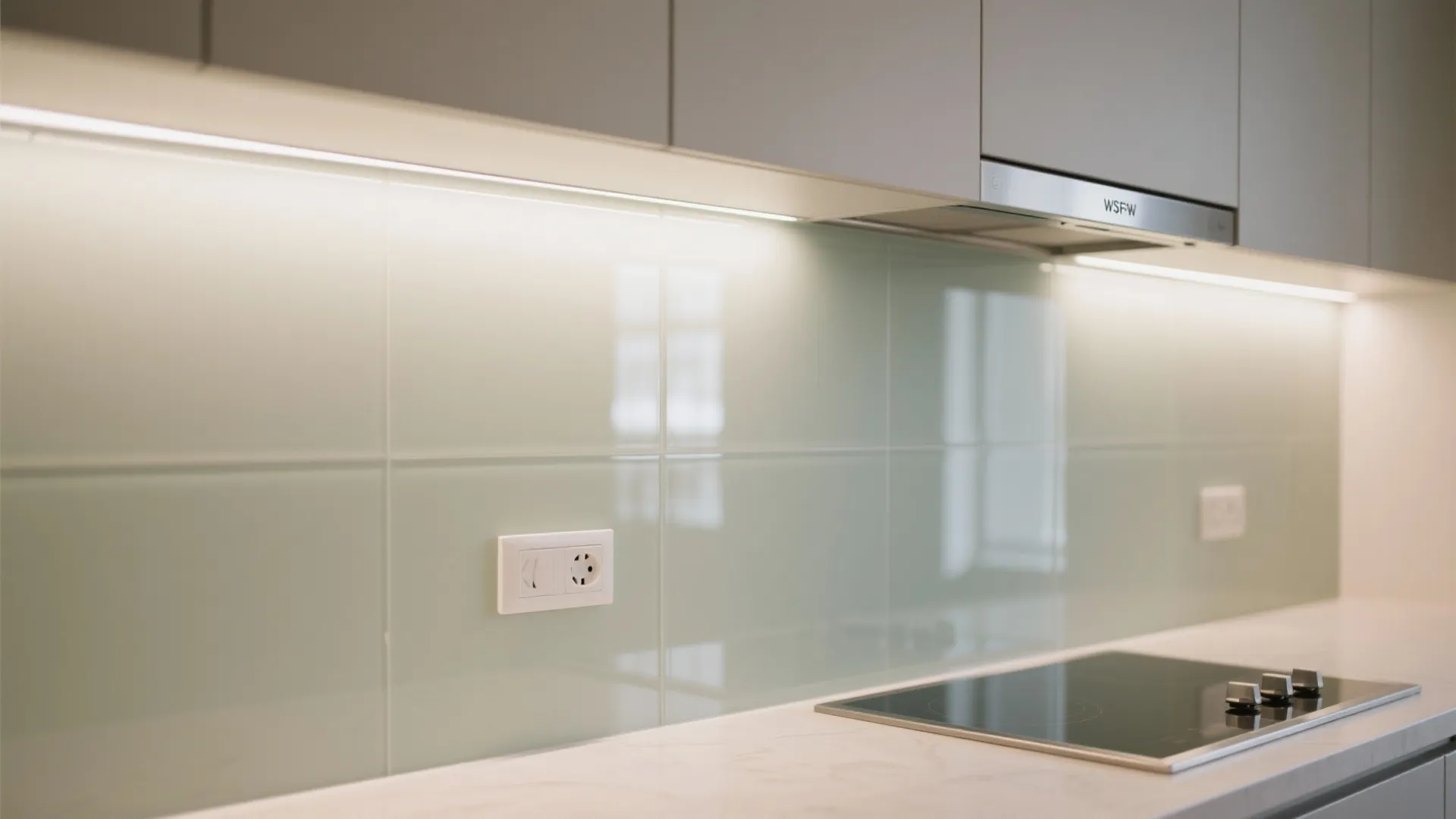 The airy appeal of a glass backsplash