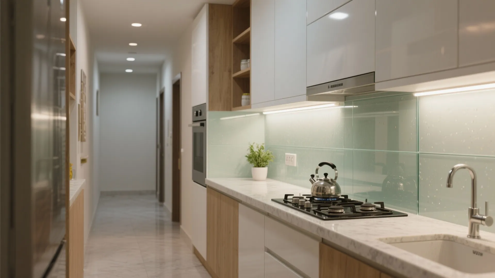 Transparent Glass Backsplash