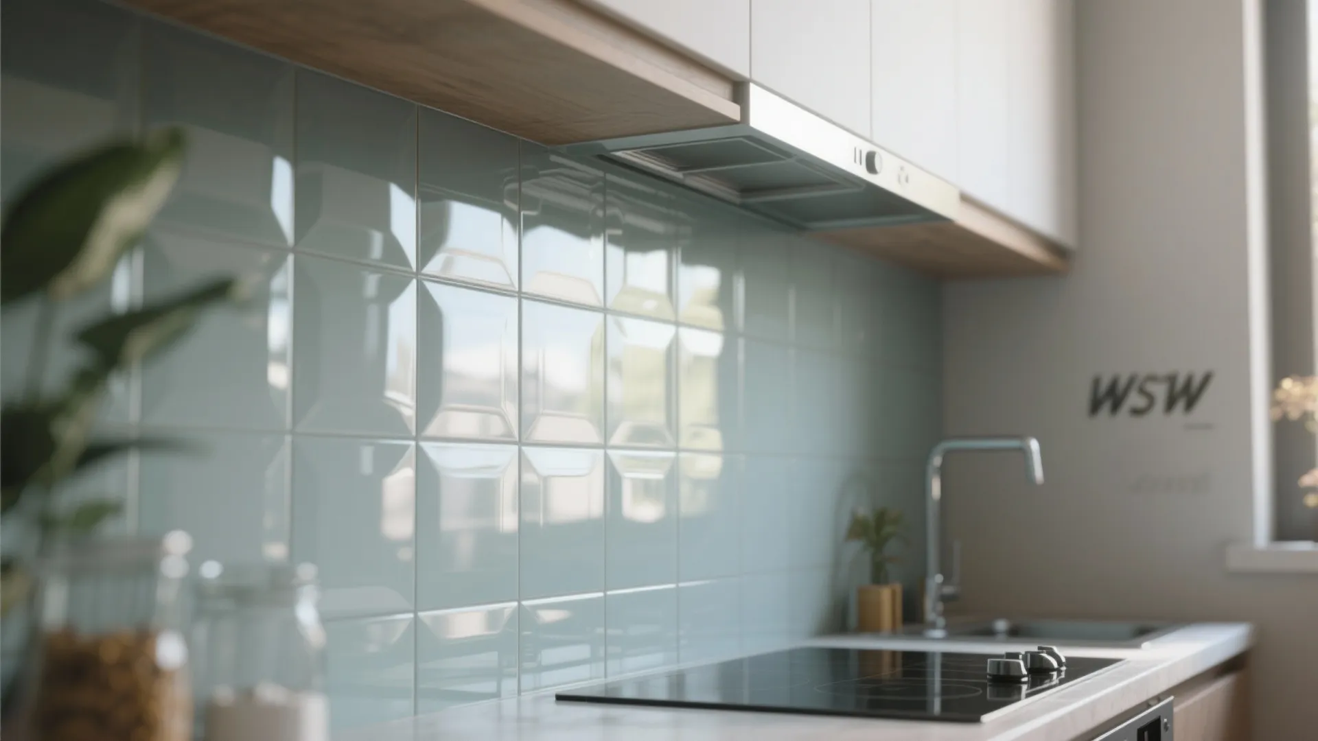 2. Glass Backsplash for Airiness