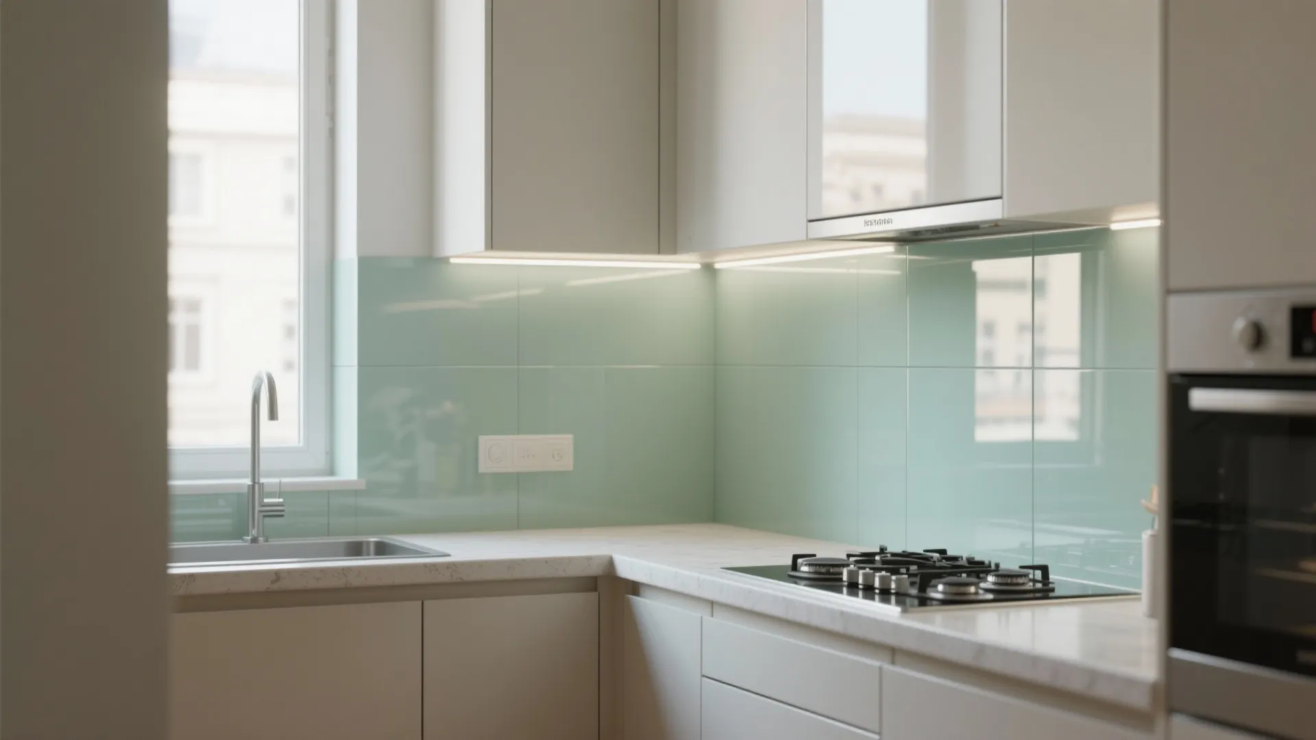The Airy Effect of a Glass Backsplash