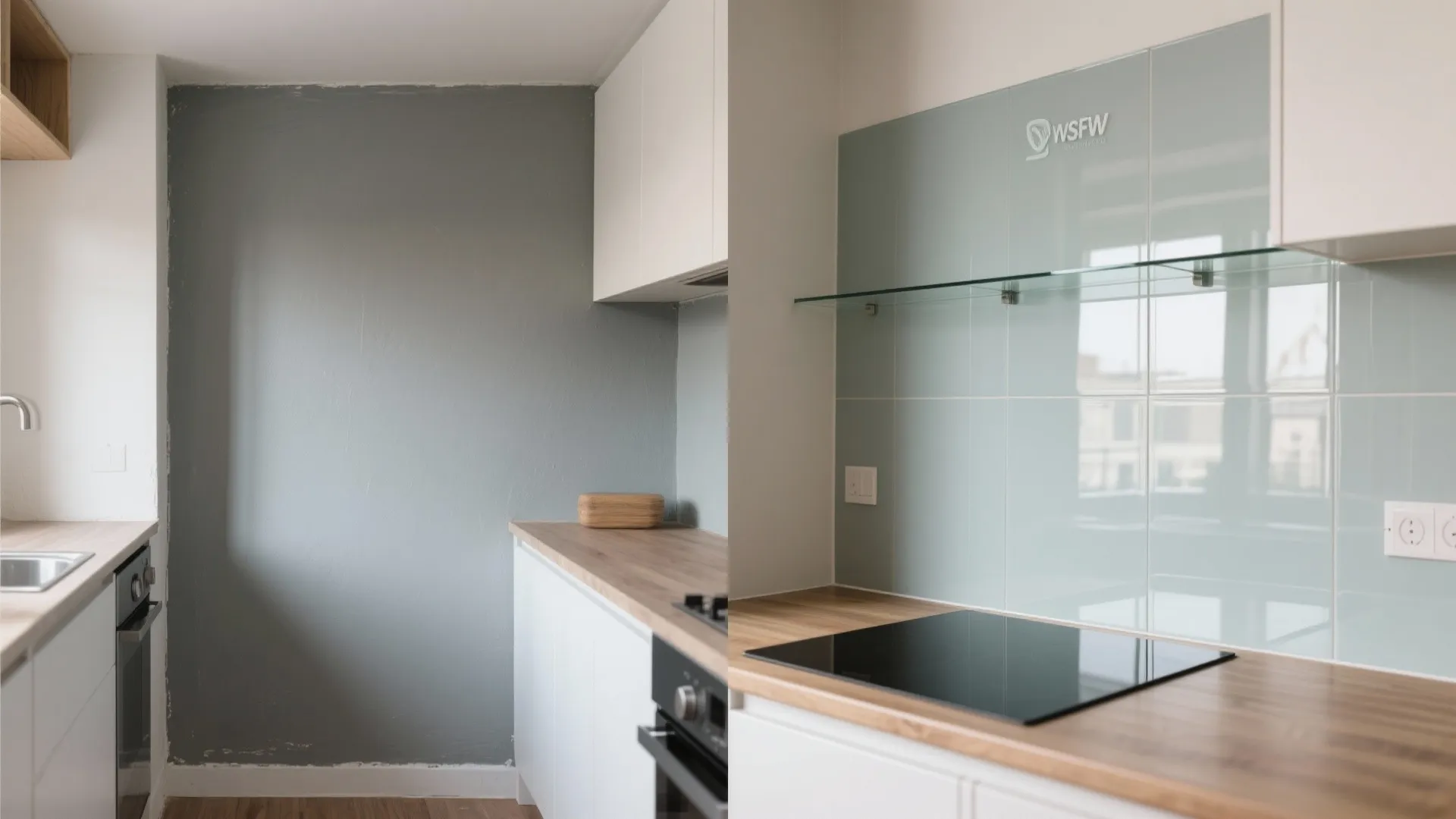 Glass Backsplash for Light and Cleanability