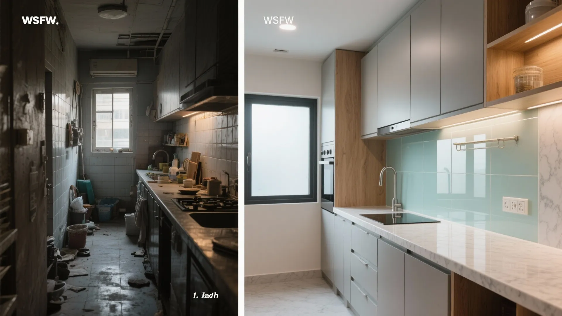 Light-reflective finishes with a glass backsplash