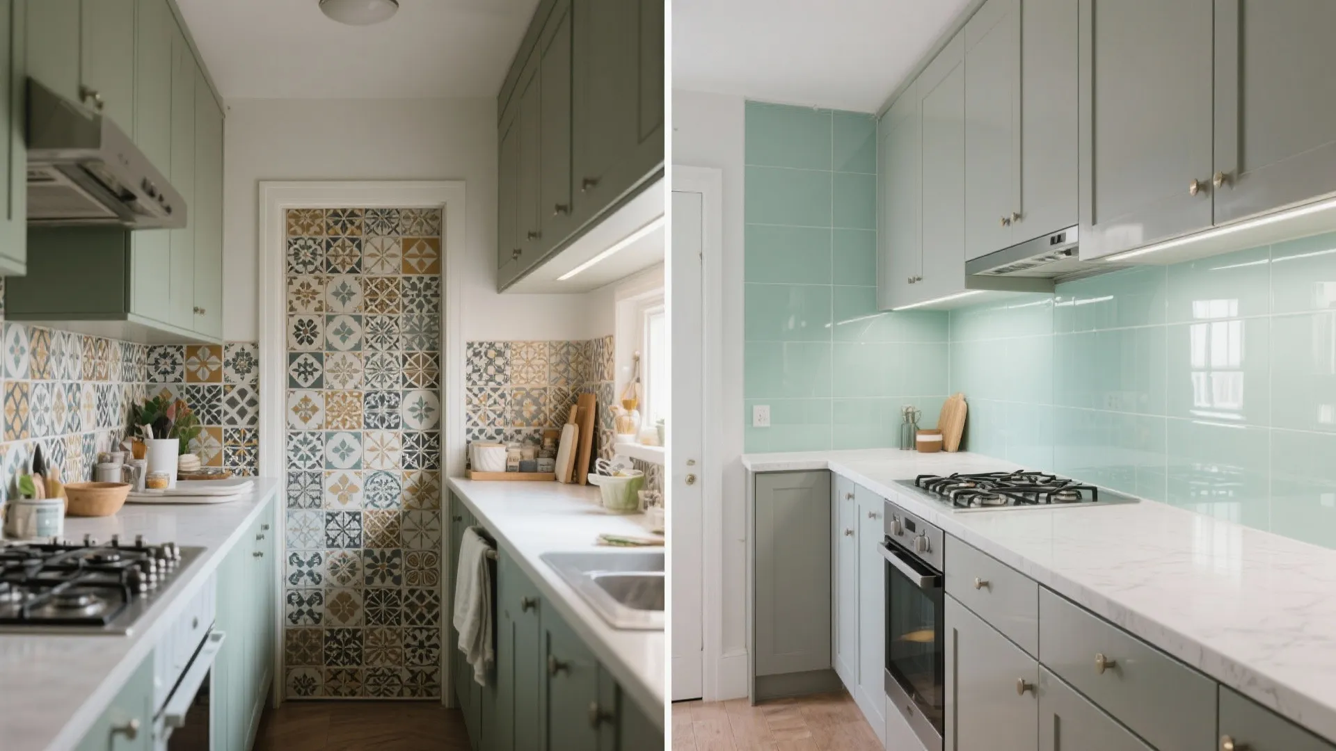 Glass Backsplash for Light and Easy Cleaning