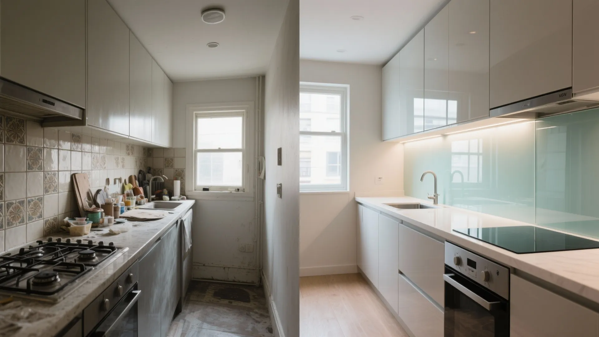 Glass Backsplash for Light and Depth