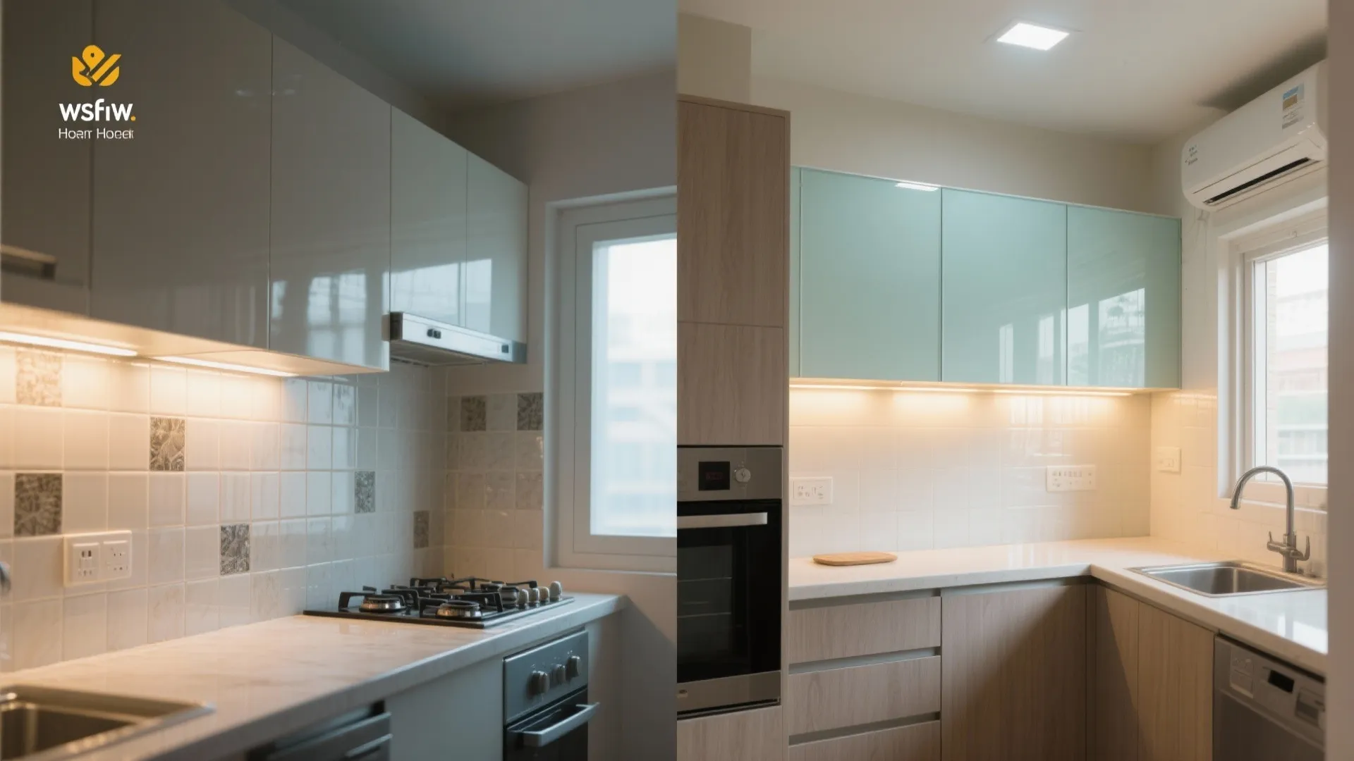 Glass Backsplash for Light and Easy Cleaning