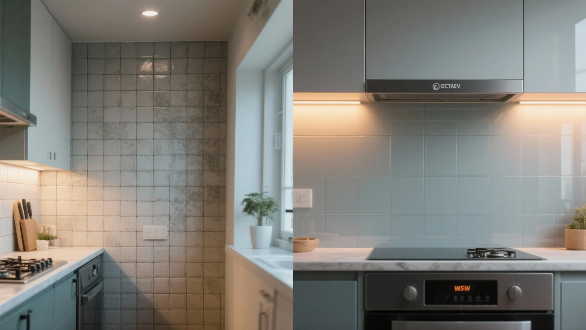 Glass Backsplash for Openness