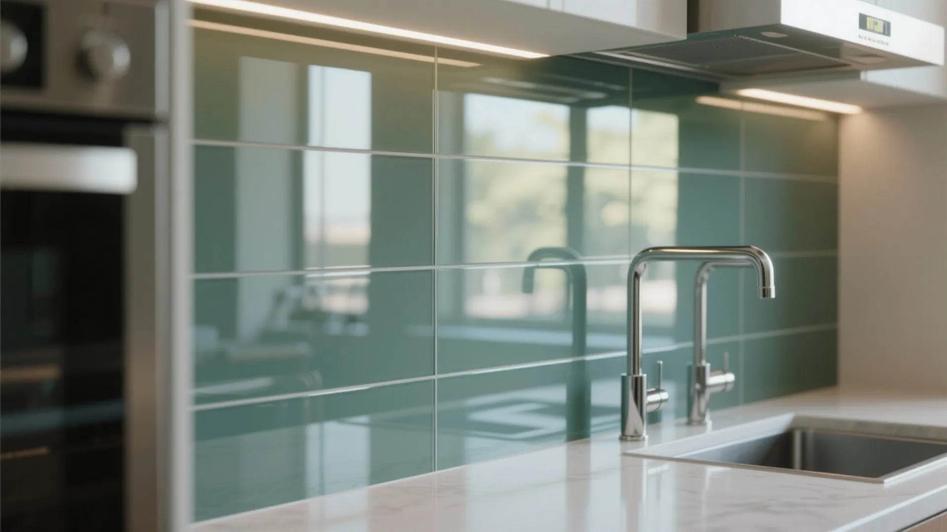 Glass Backsplash for Brightness
