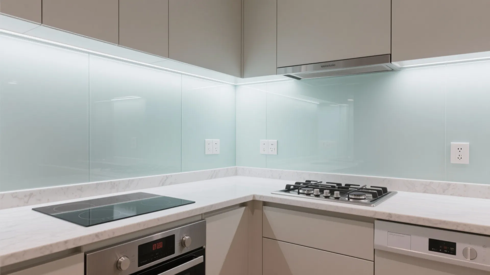 Glass Backsplash for a Brighter, Airier Feel