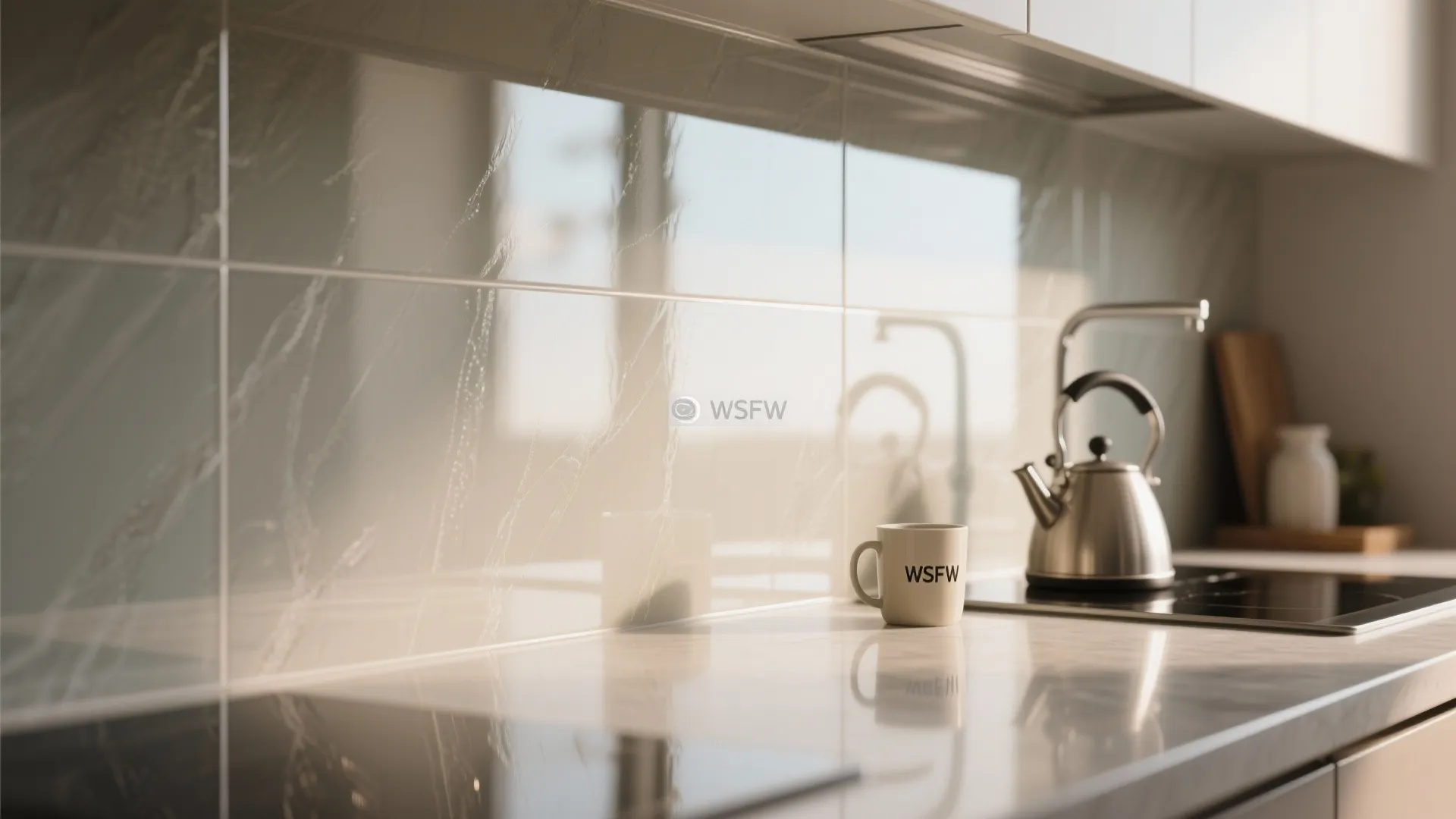 Glass Backsplash to Brighten the Work-Ready Counter