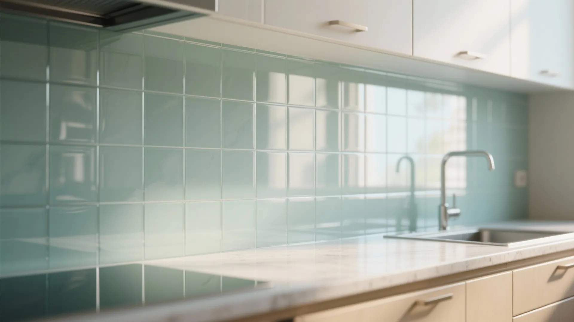 Glass Backsplash for Brightness