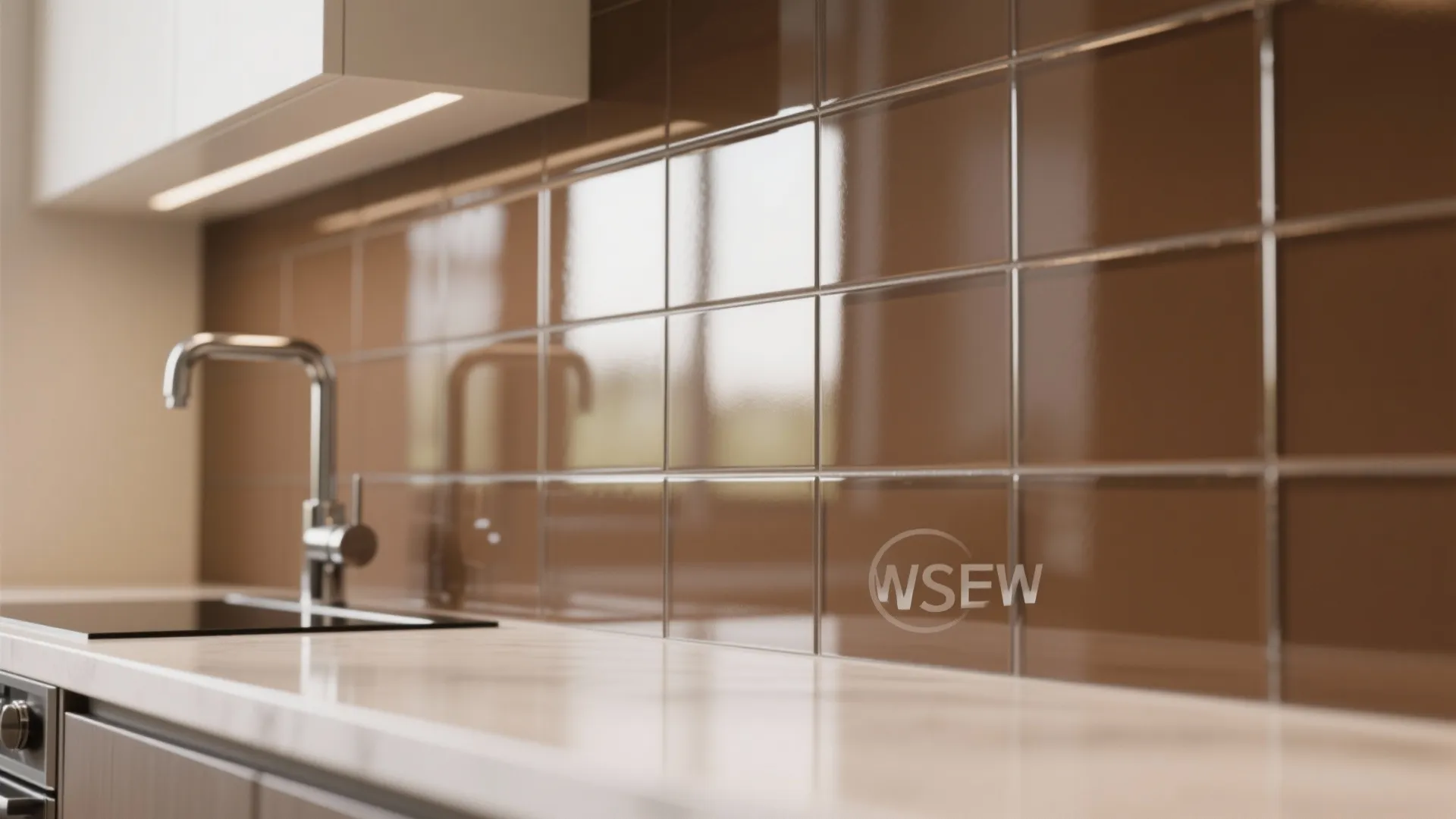 Glass Backsplash for Light Flow