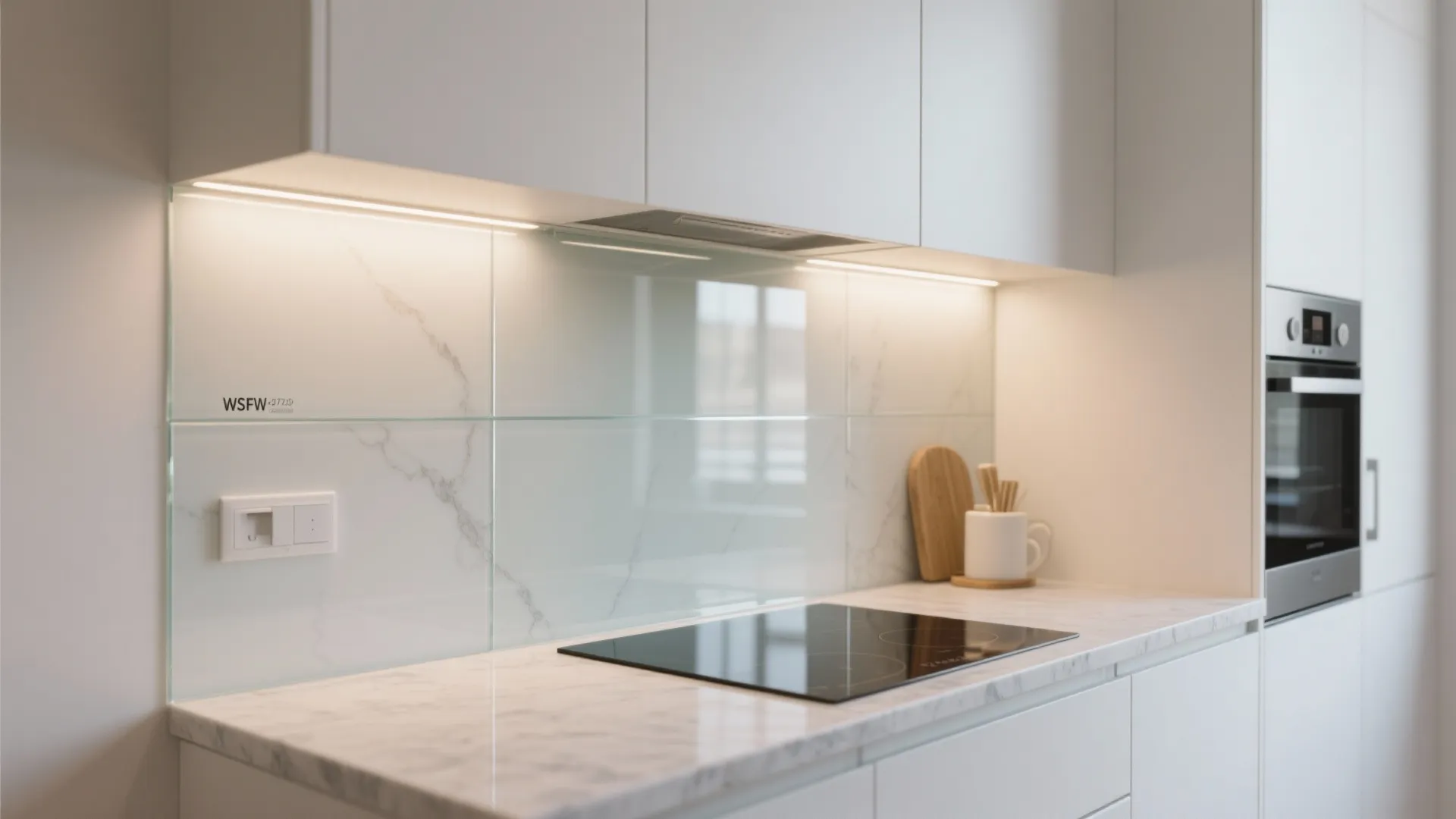 Glass Backsplash for Light and Depth