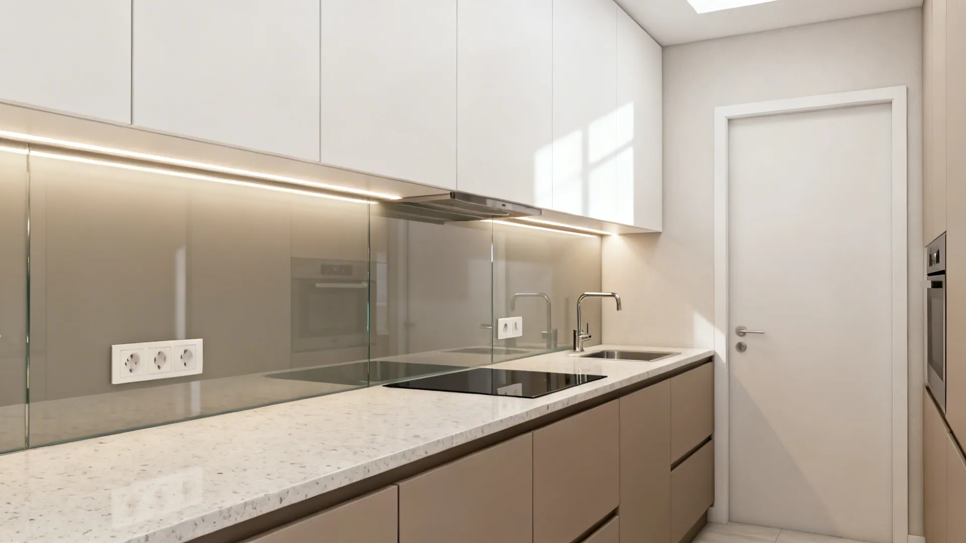 Glass Backsplashes for Light and Depth