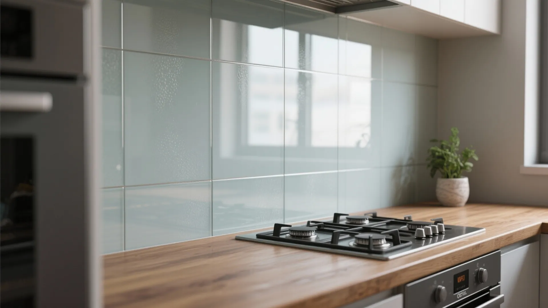 1. Mirrored or Glass Backsplash