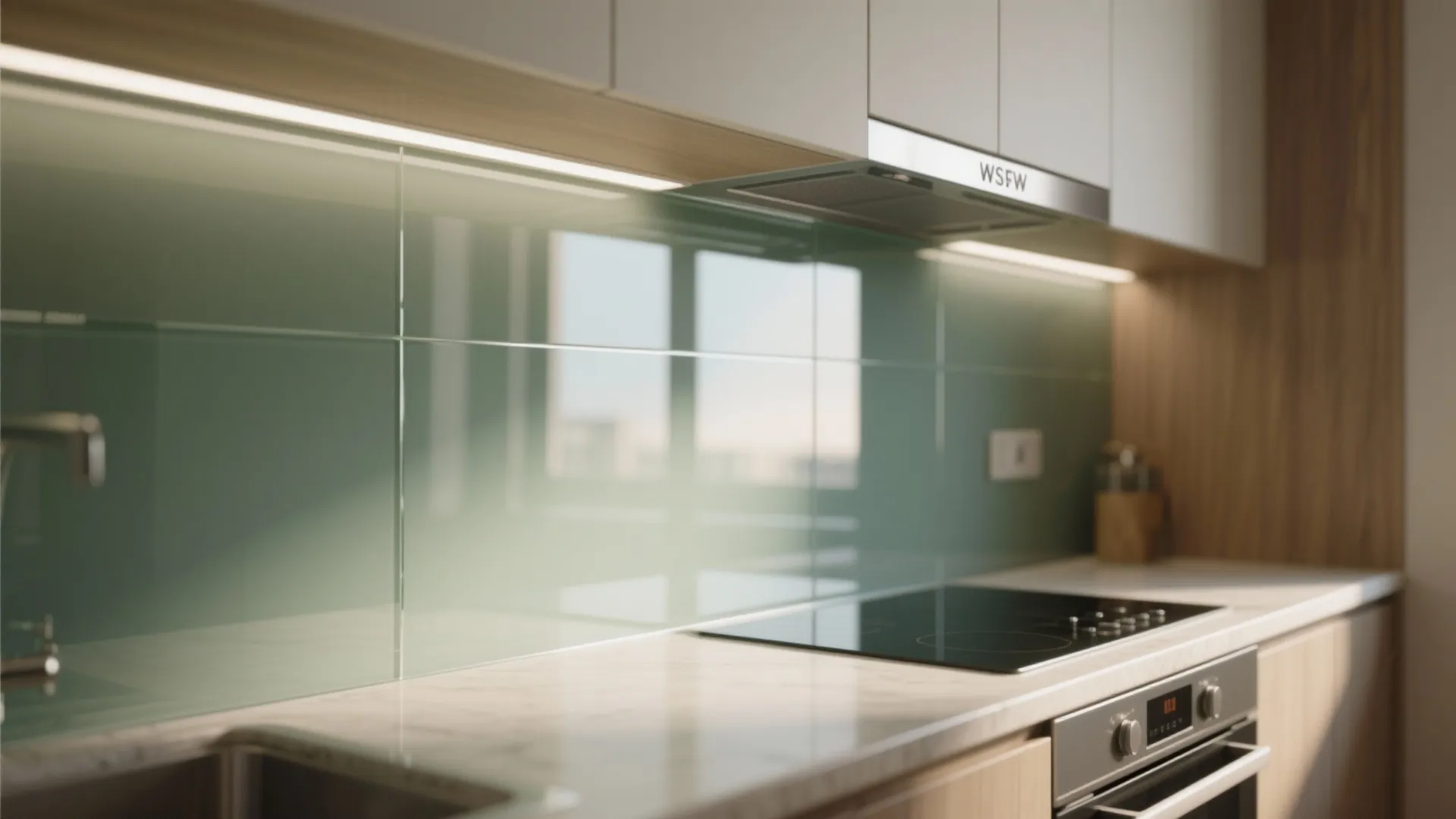 Glass Backsplash for Openness