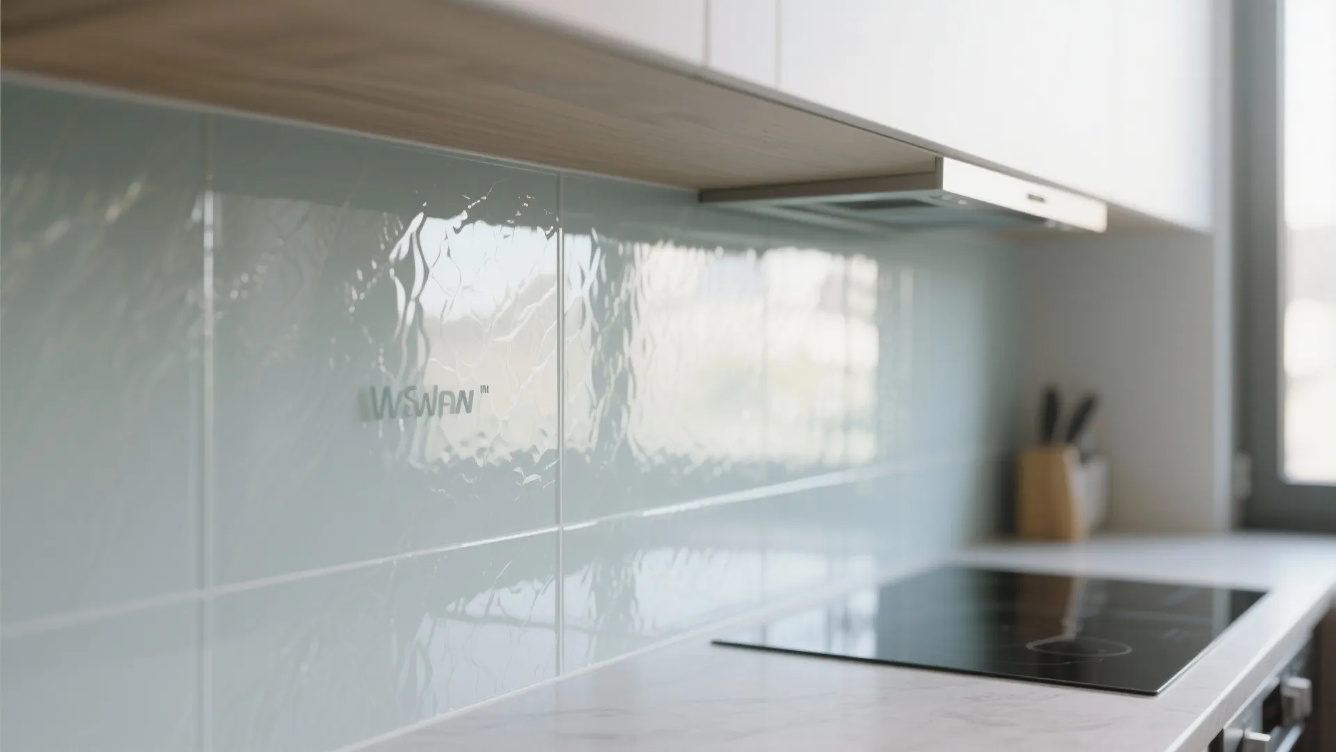 Glass Backsplash for a Brighter Space