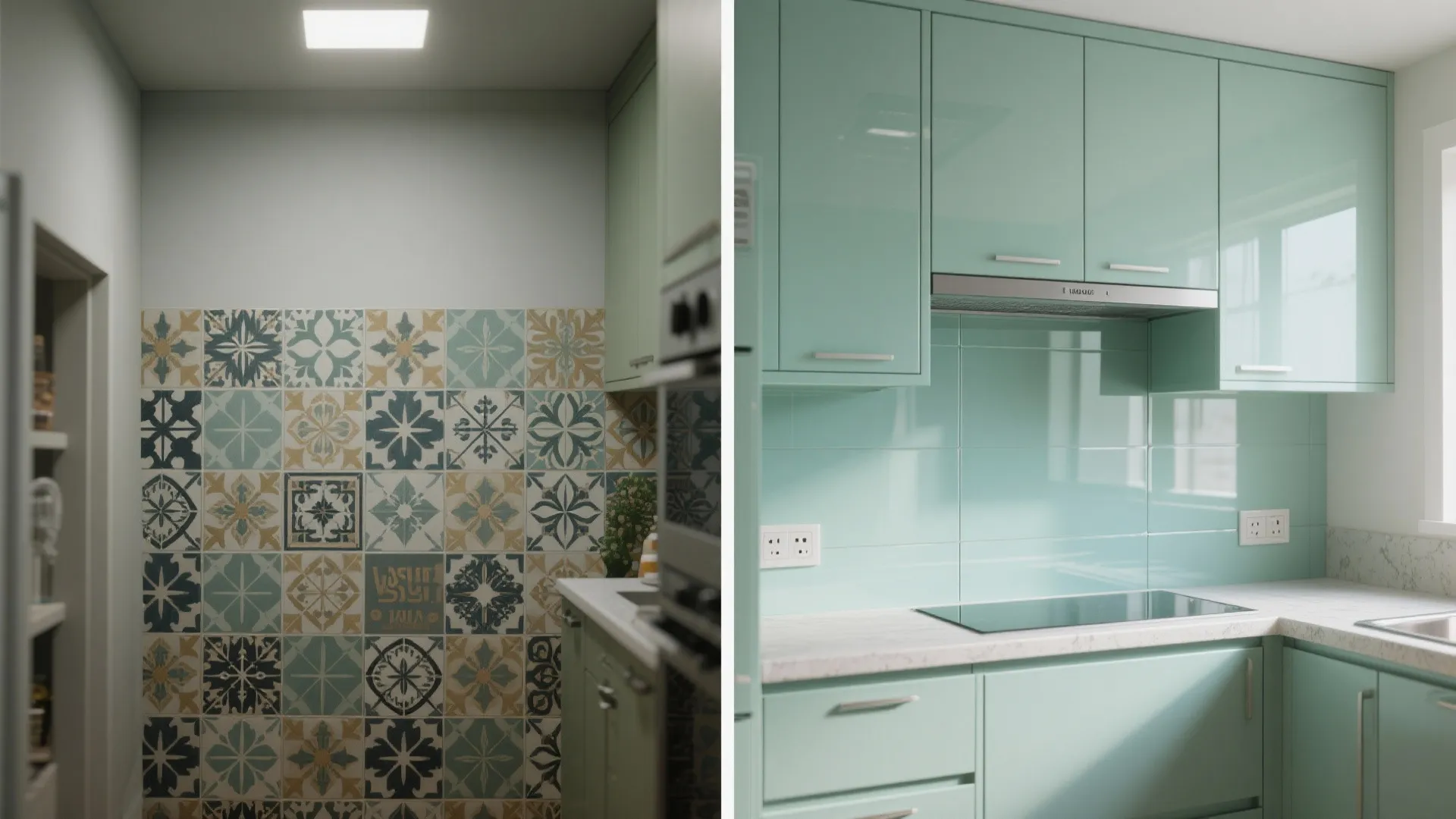 Glass Backsplash for Airy Light