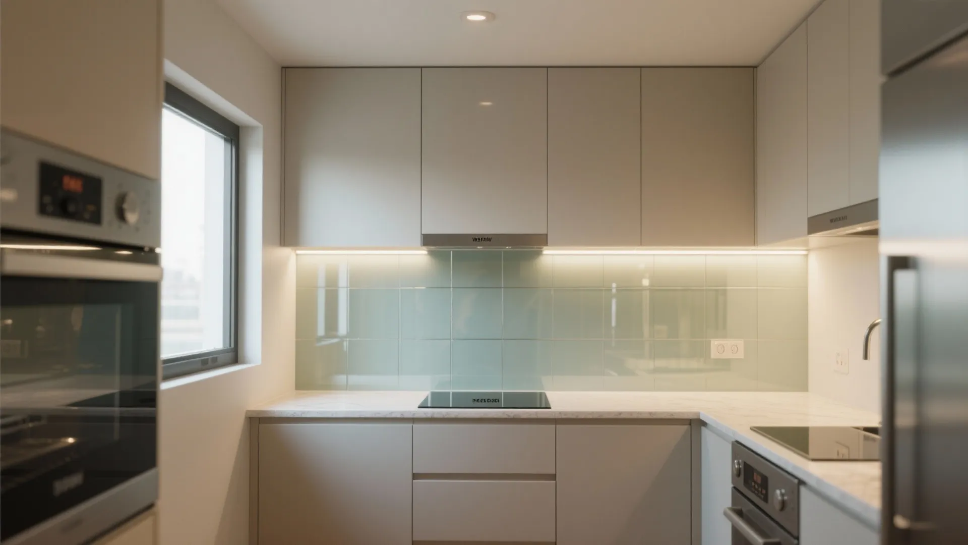 Glass Backsplash for Light and Depth