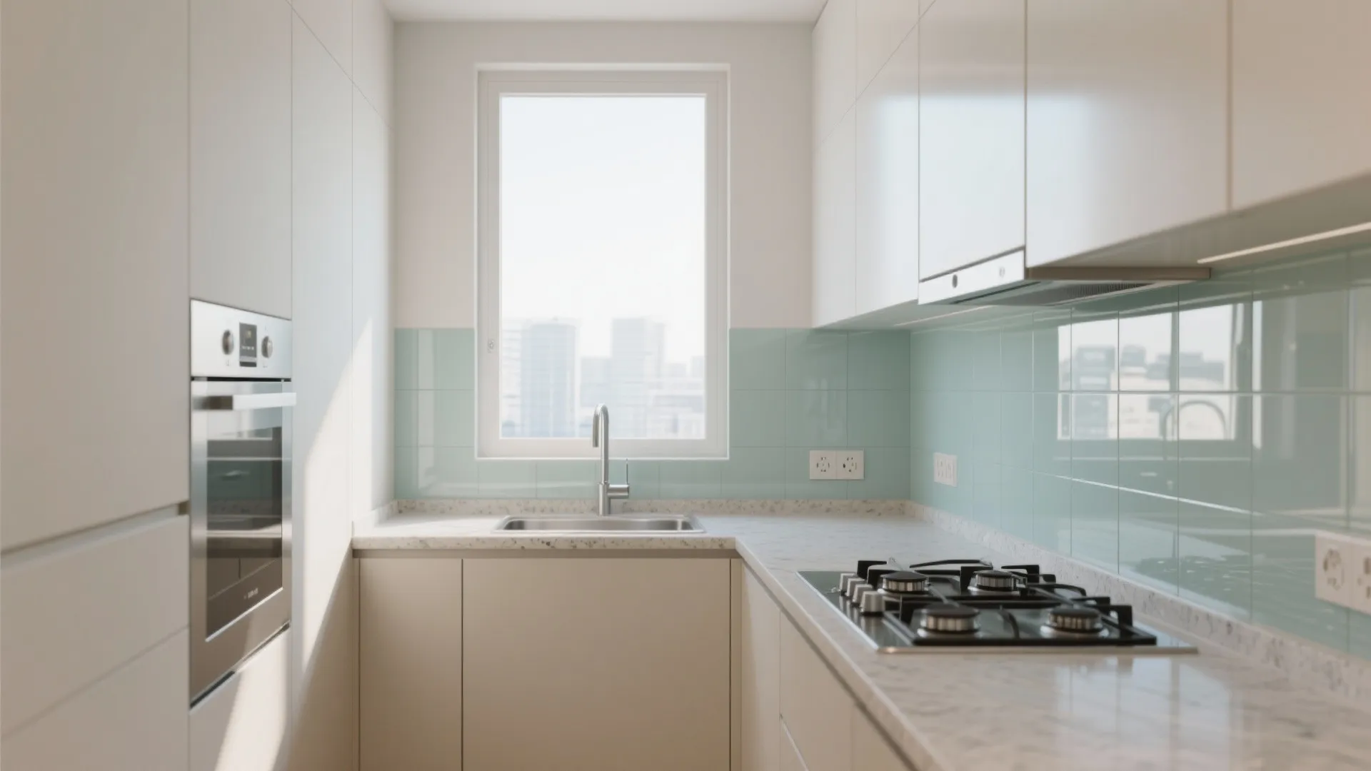 Glass Backsplash for Light and Depth