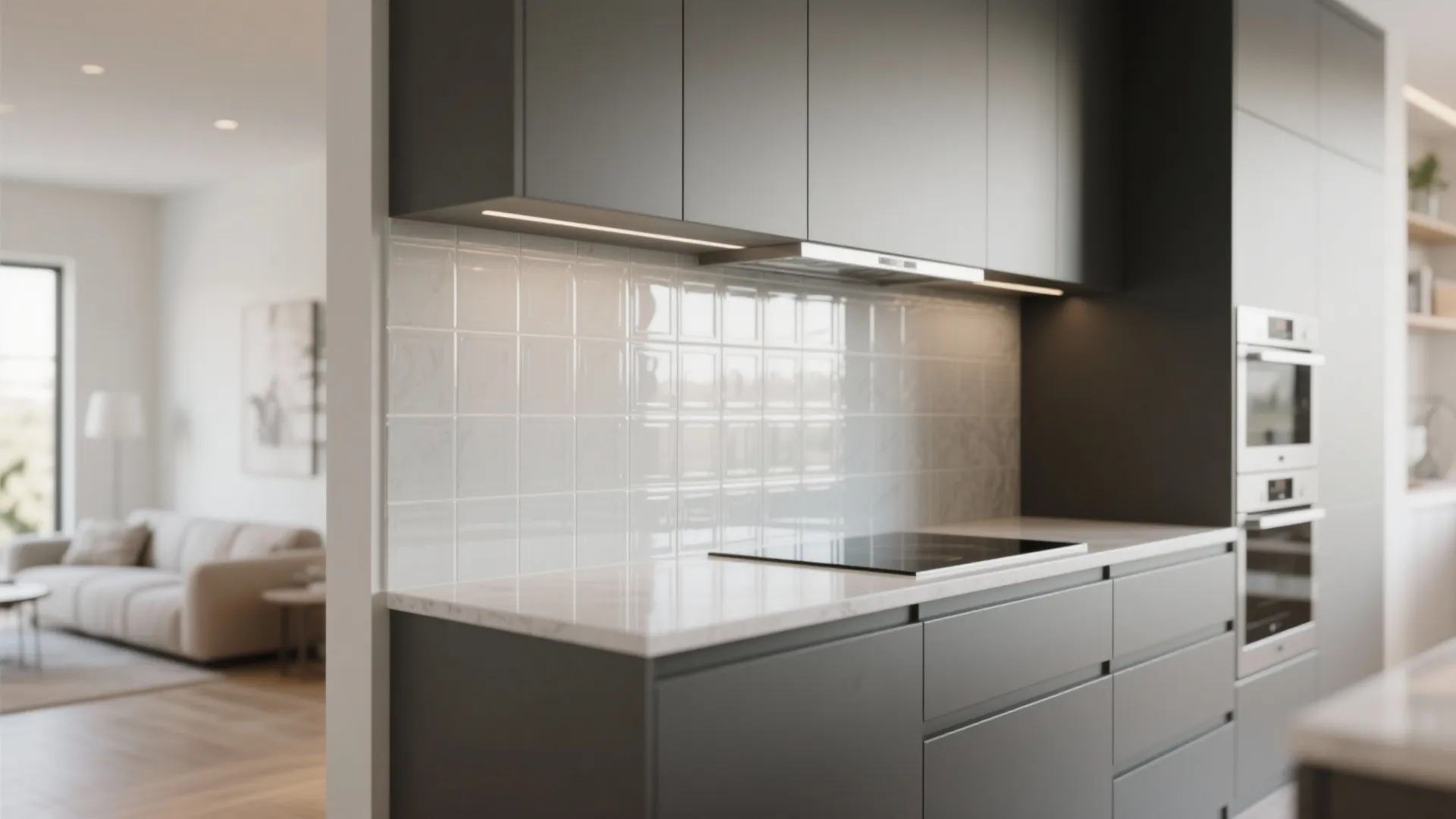 Glass Backsplash for Openness