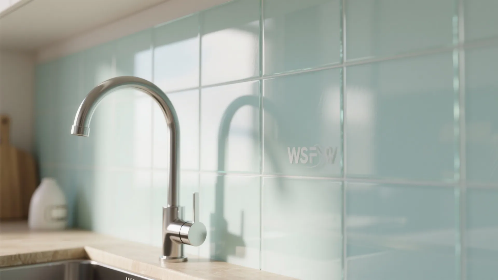 Glass Backsplash for Light Flow