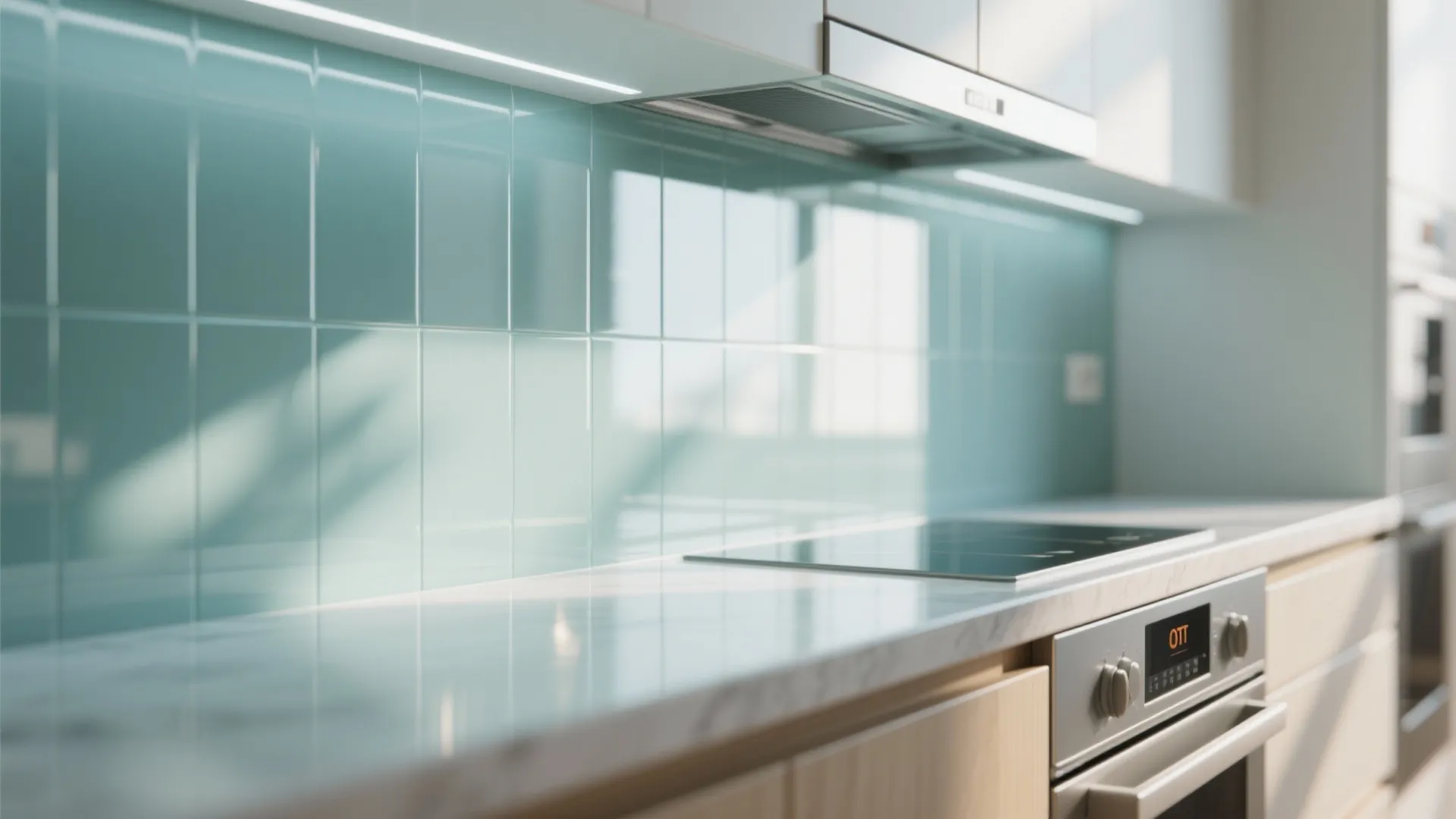 Glass Backsplash for Brightness