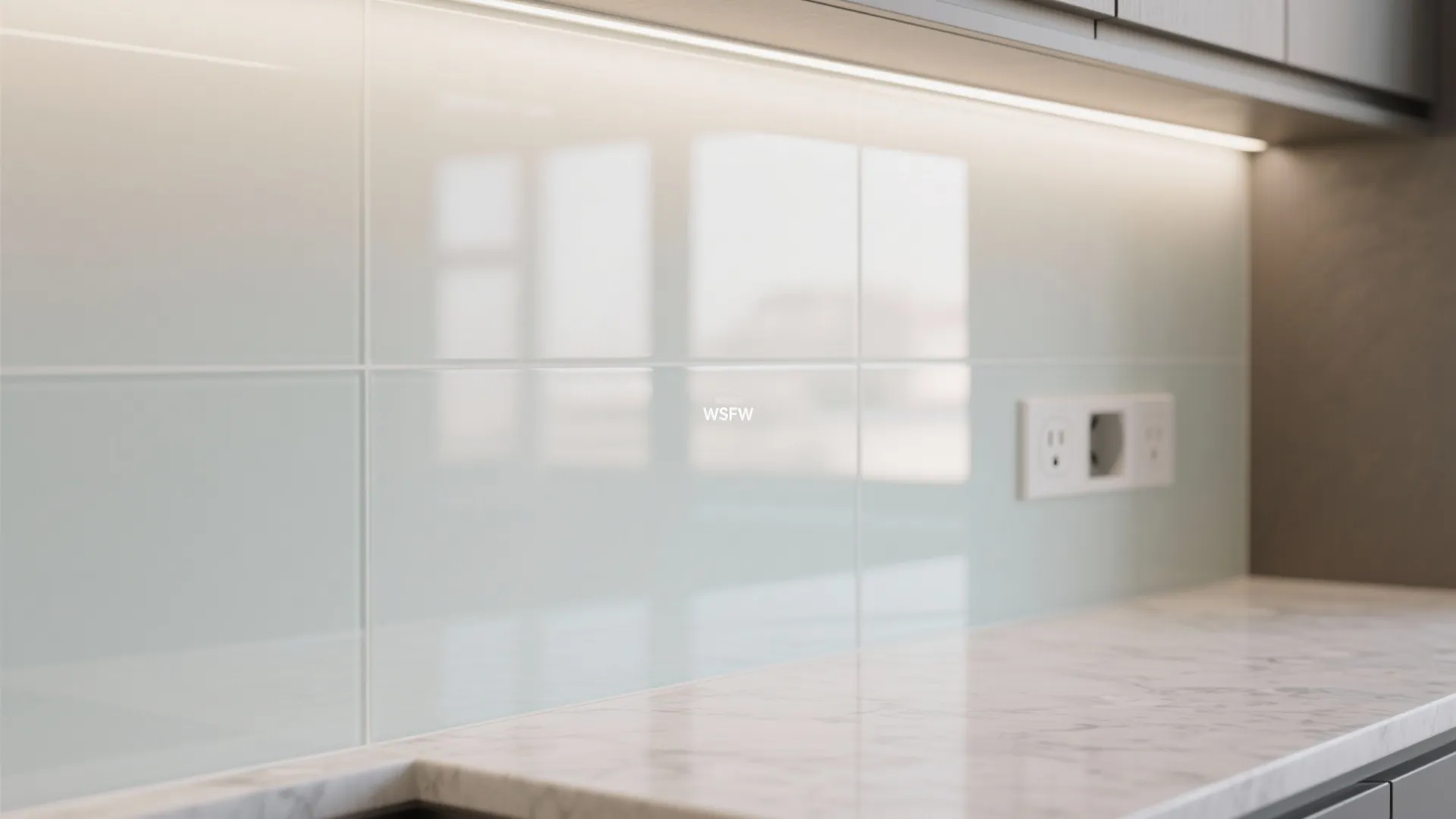 Glass Backsplash for Light and Depth