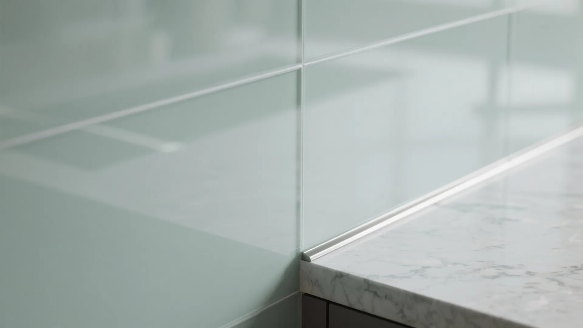 Glass Backsplash for Light and Depth