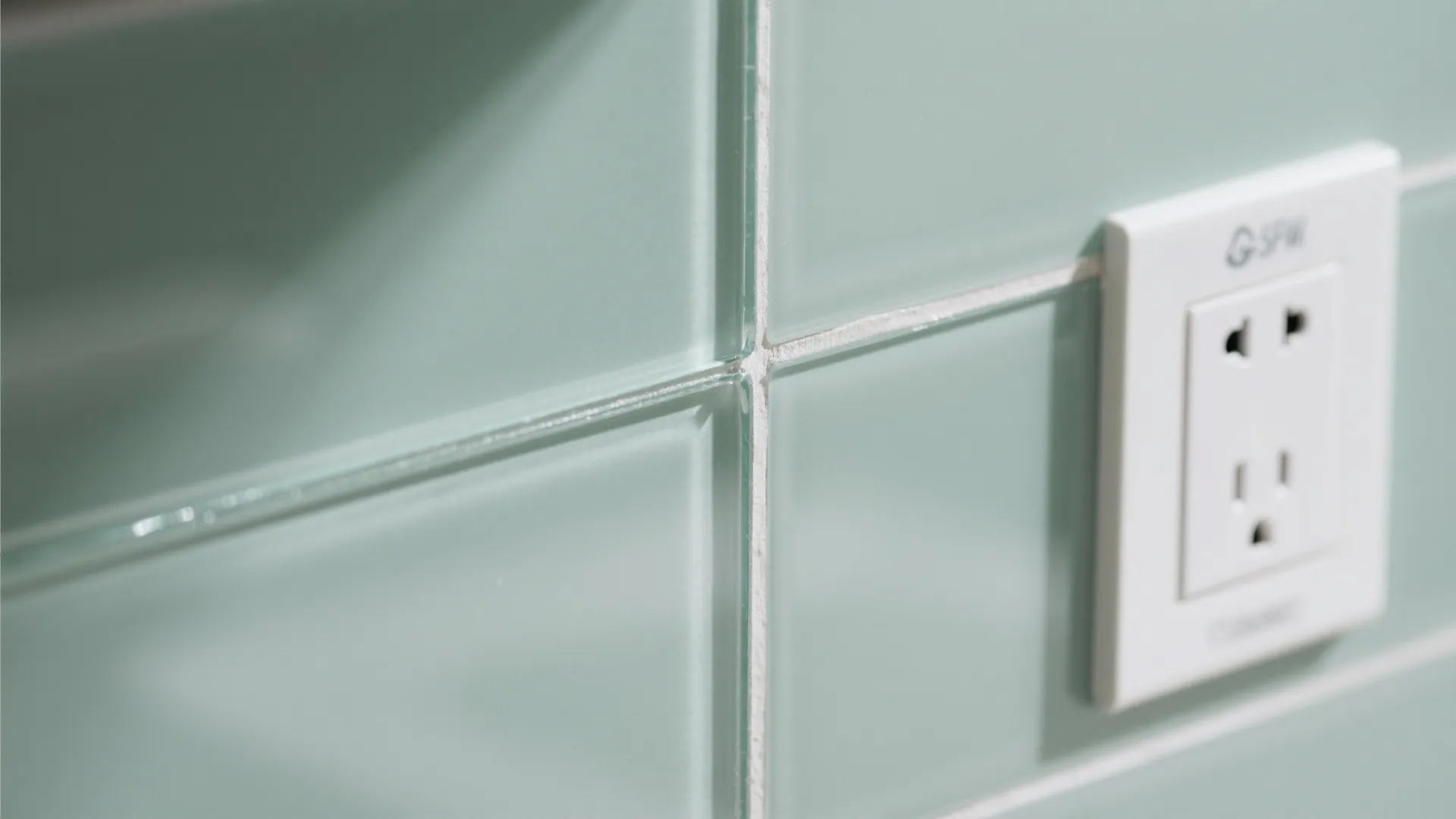 The lightness of a glass backsplash