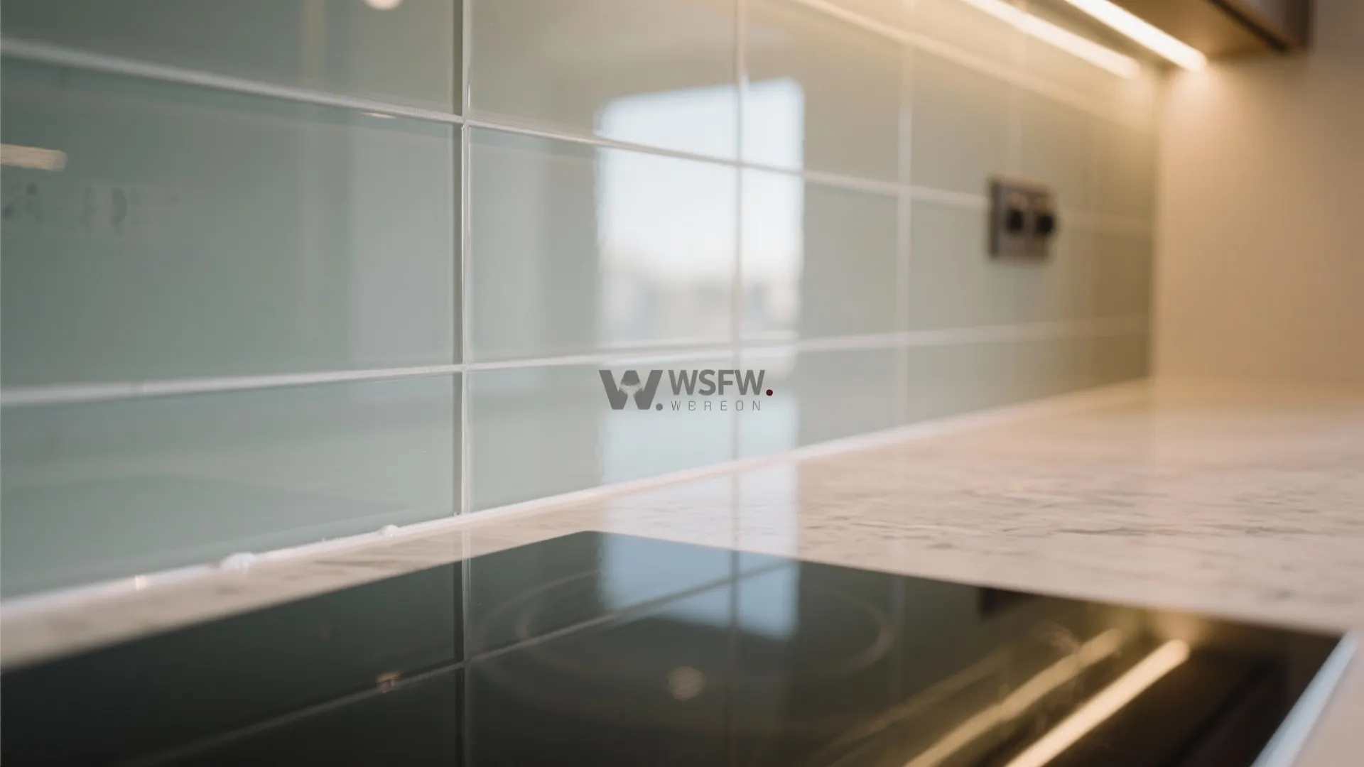 Glass backsplash to brighten low-light kitchens