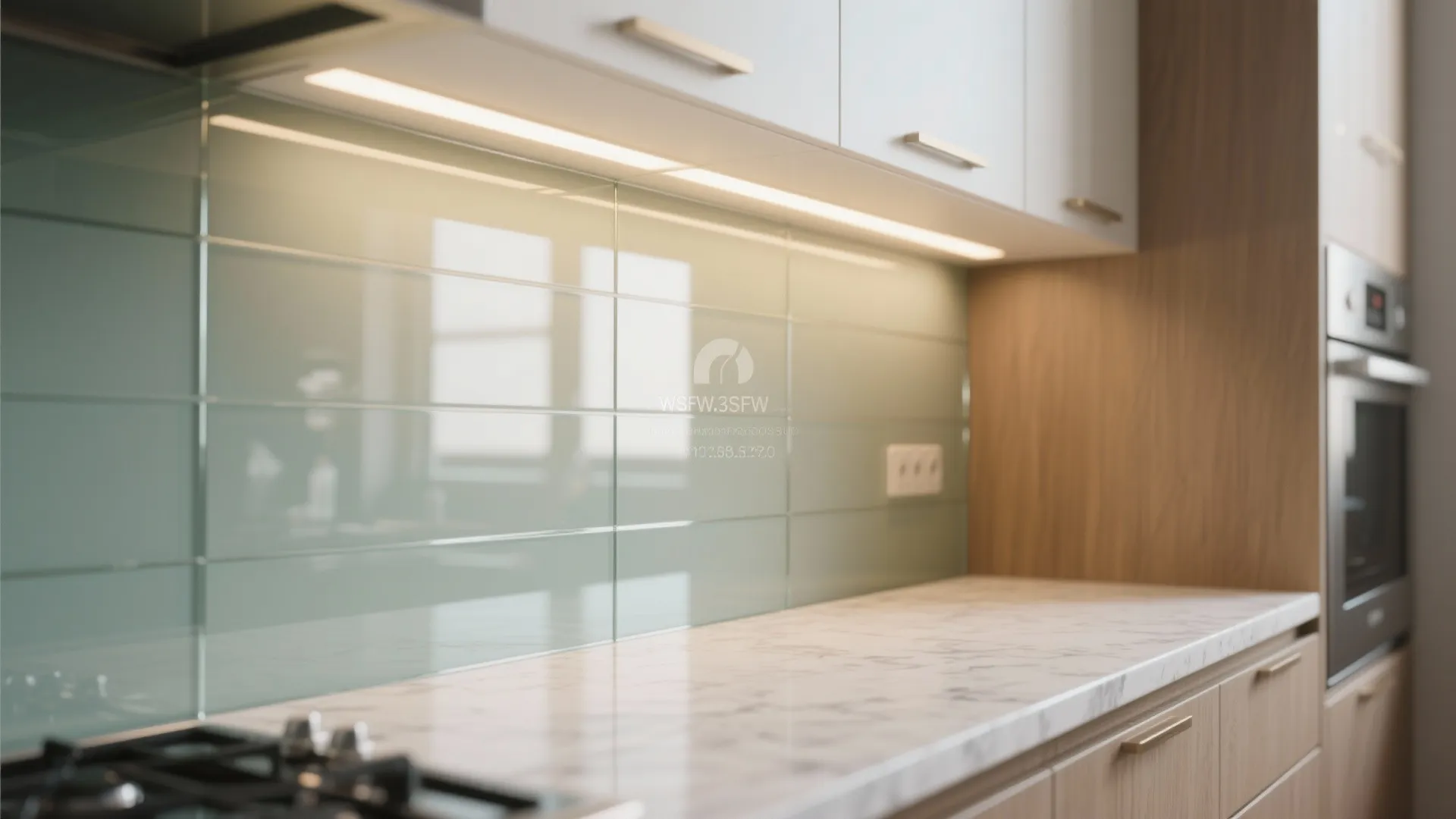 Glass Backsplash for Brighter, Easier Cleanups