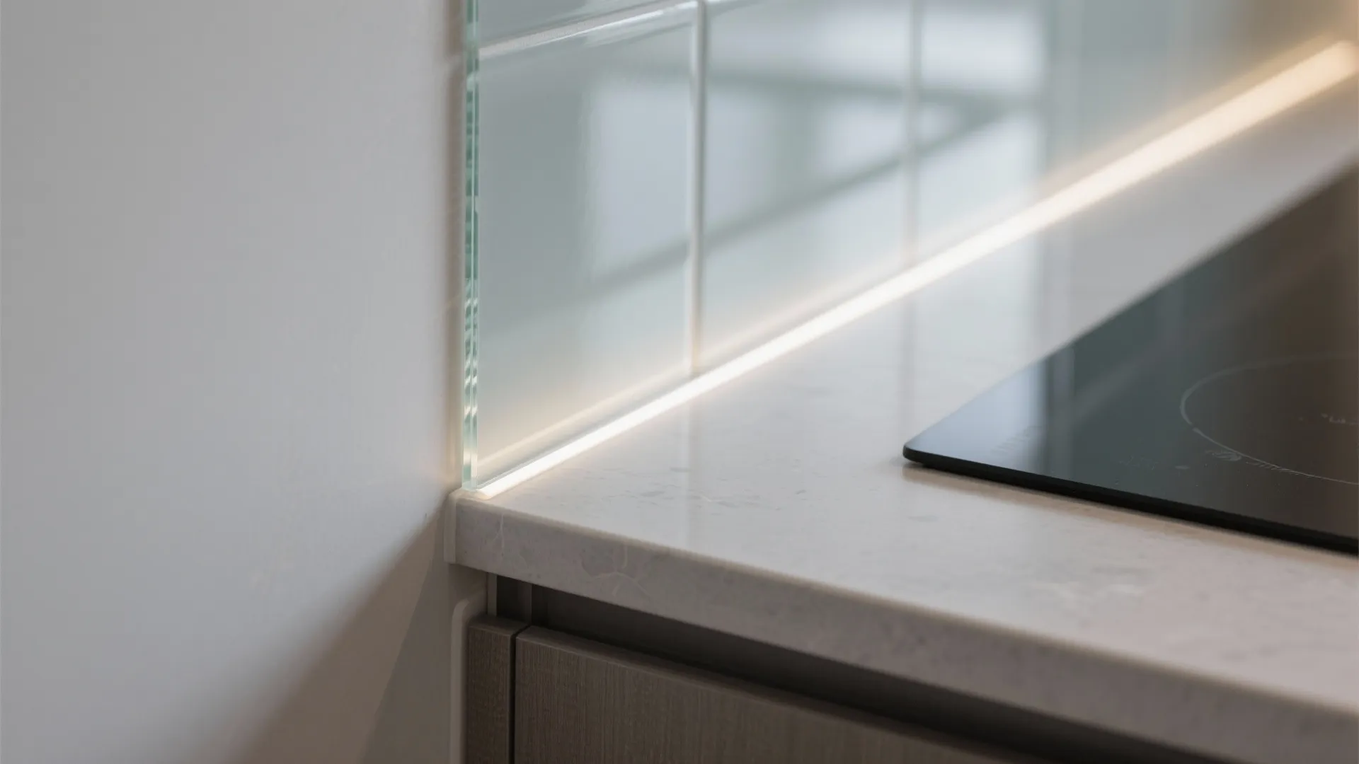 Glass Backsplash for Light and Depth
