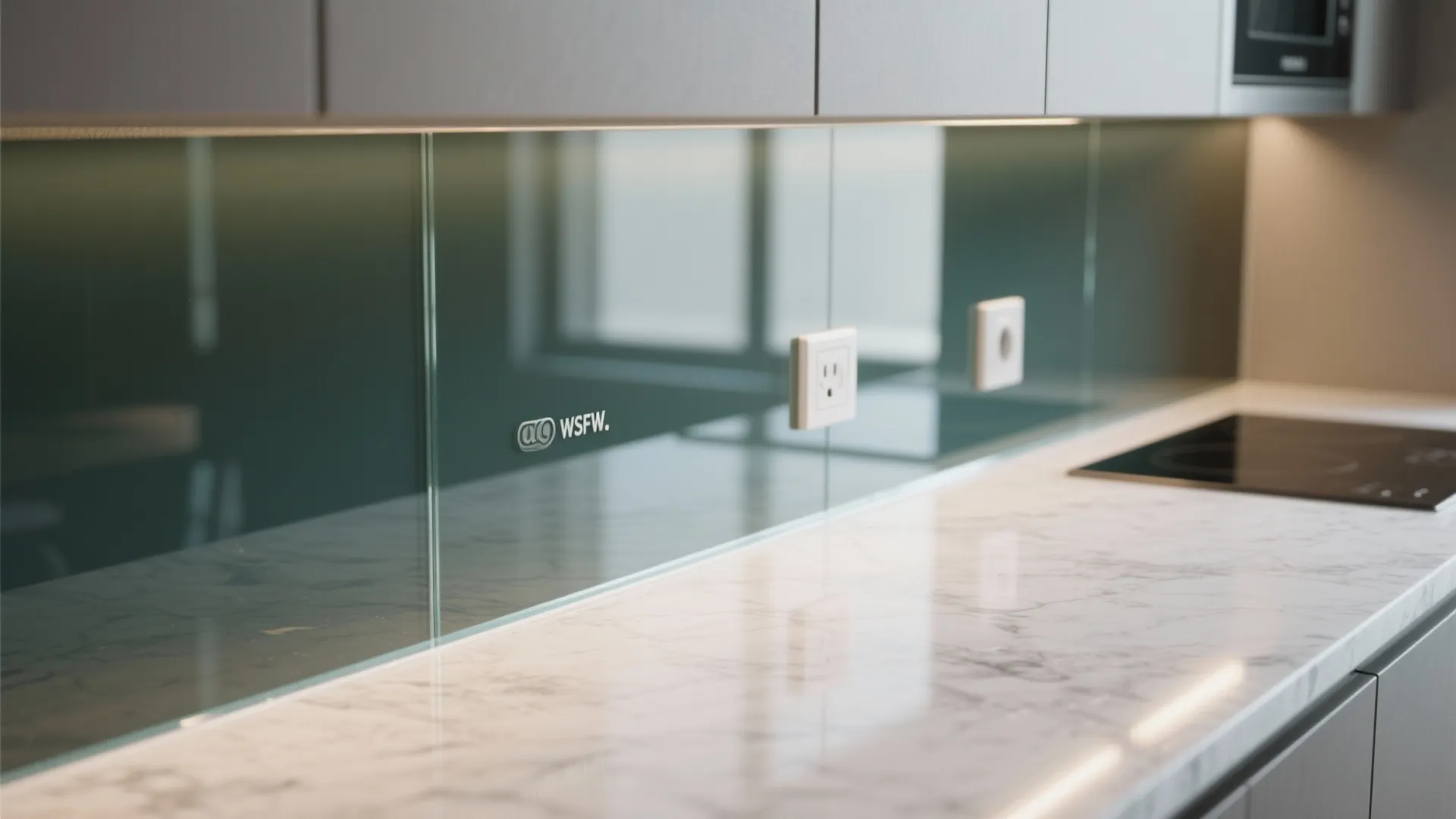 Glass Backsplash for Instant Light and Depth