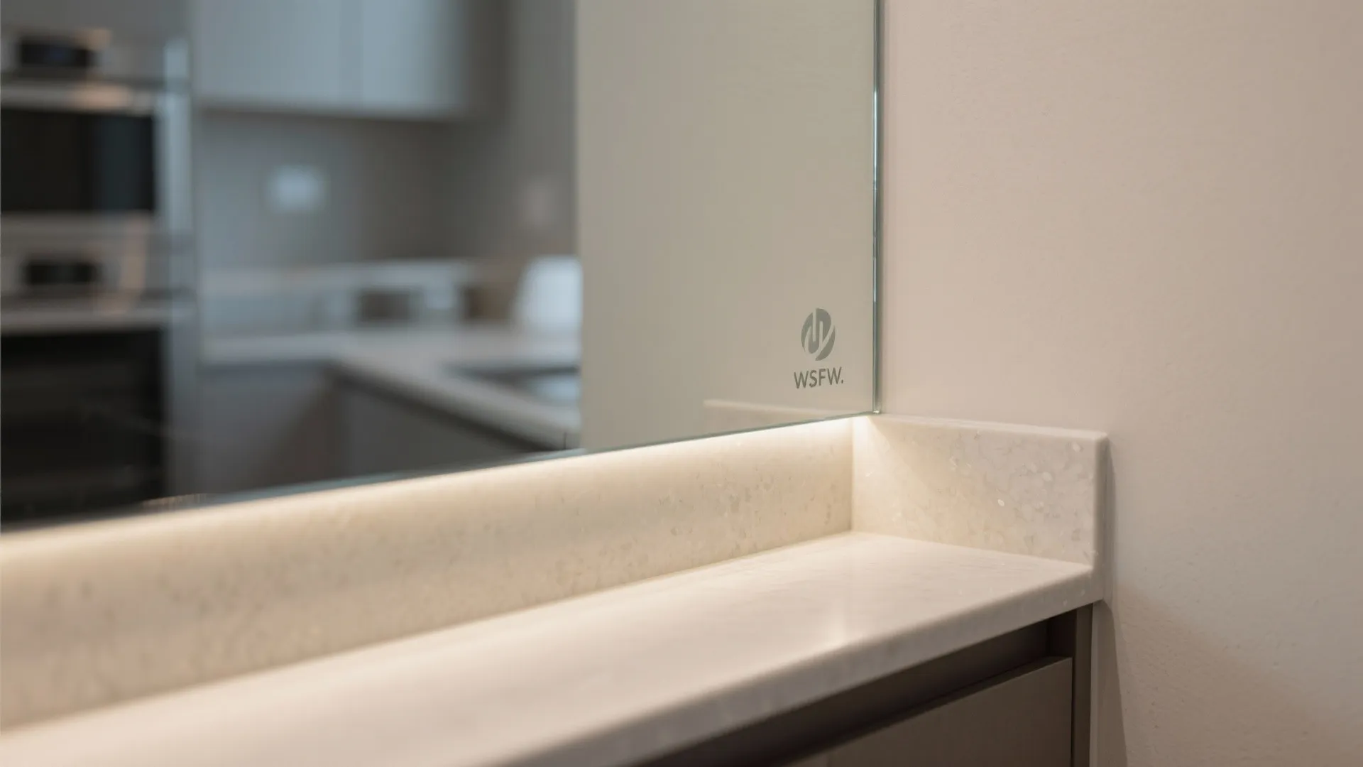 Glass Backsplash for Airiness