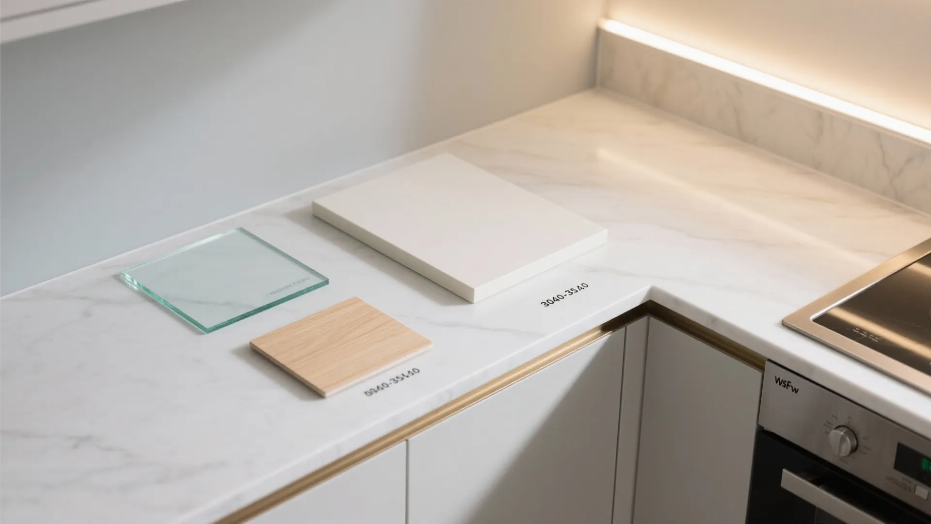 Glass Backsplash That Doubles the Light