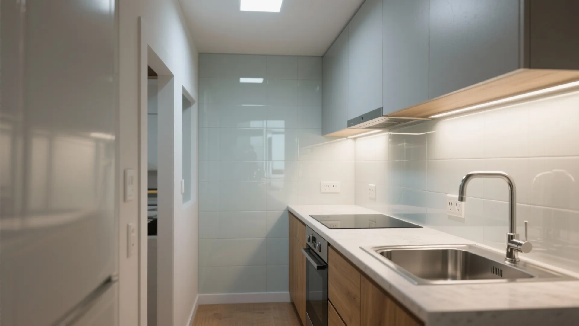 Glass Backsplash for Brightness