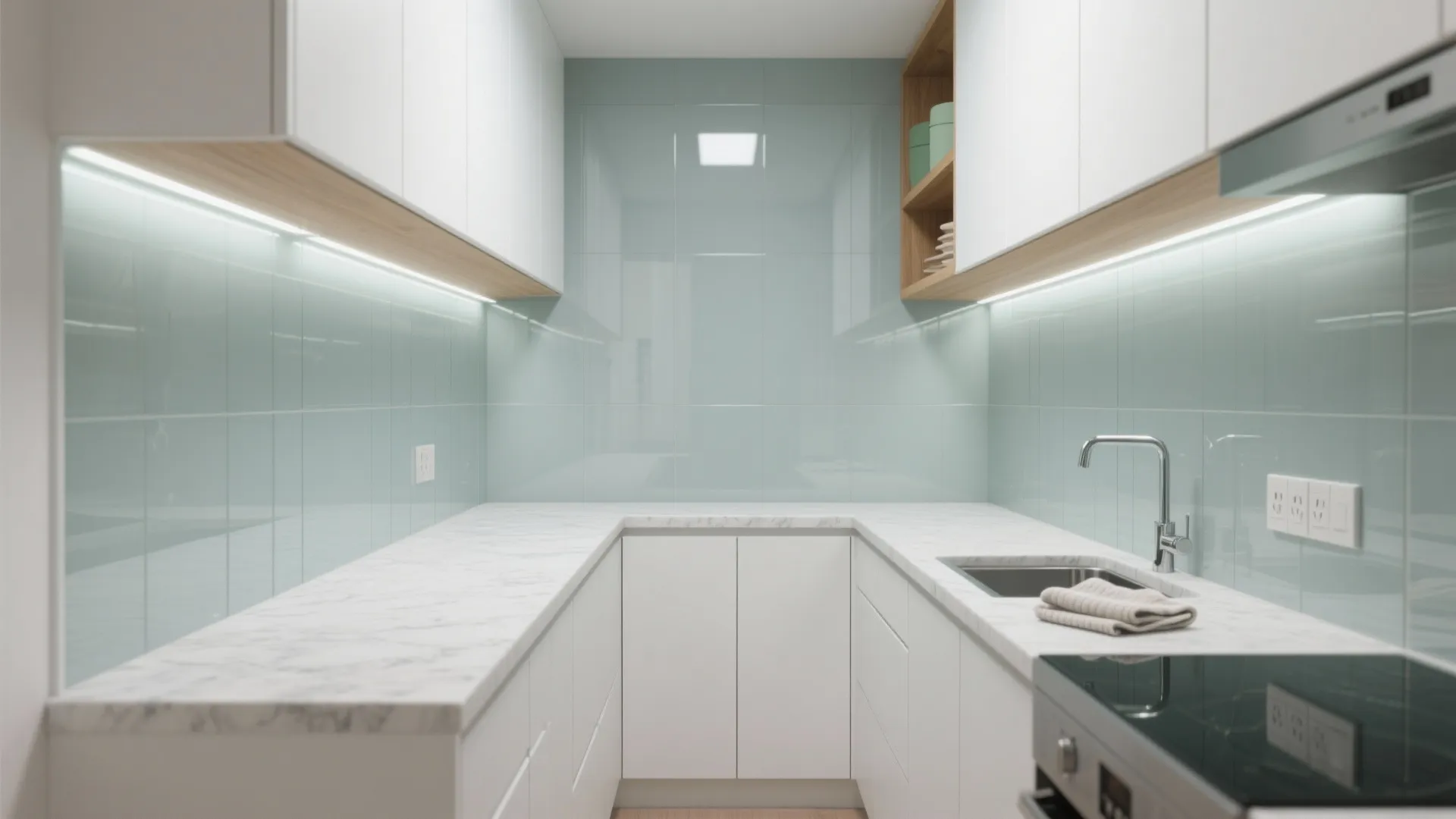 The Airy Magic of a Glass Backsplash