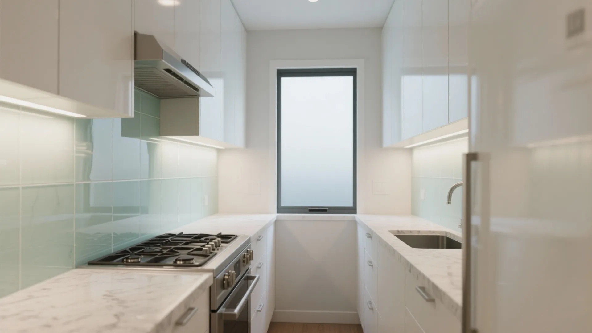 Glass Backsplash for Light and Depth