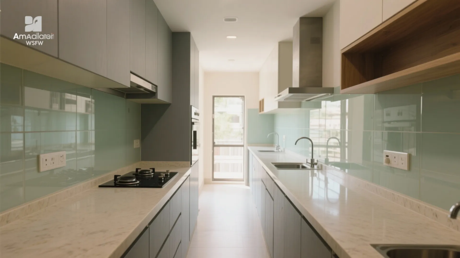 Glass Backsplash for Light, Washability, and Depth